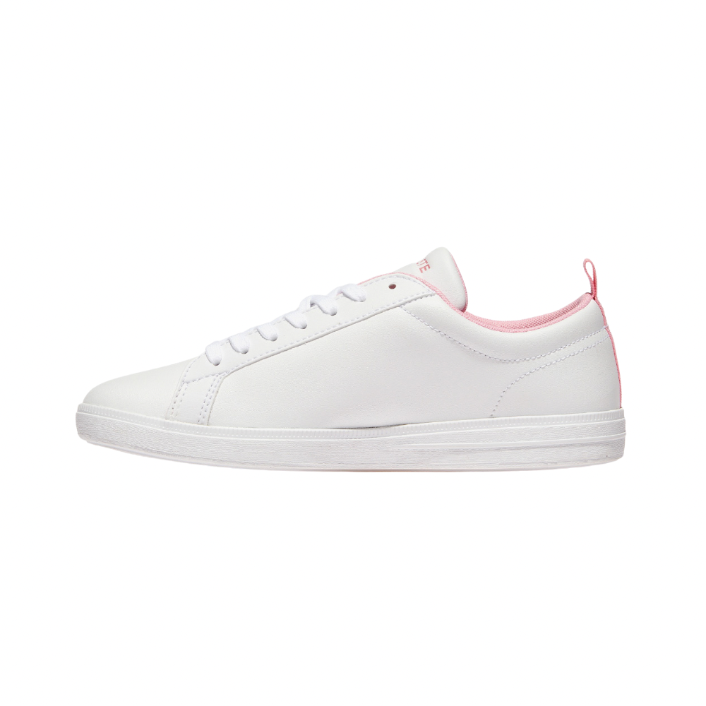 Lacoste Women's Court Base 224 1 SFA Sneakers in White & Light Pink - Comfortable Casual Shoes for Women | Perfect for Everyday Wear, Work & Leisure Activities