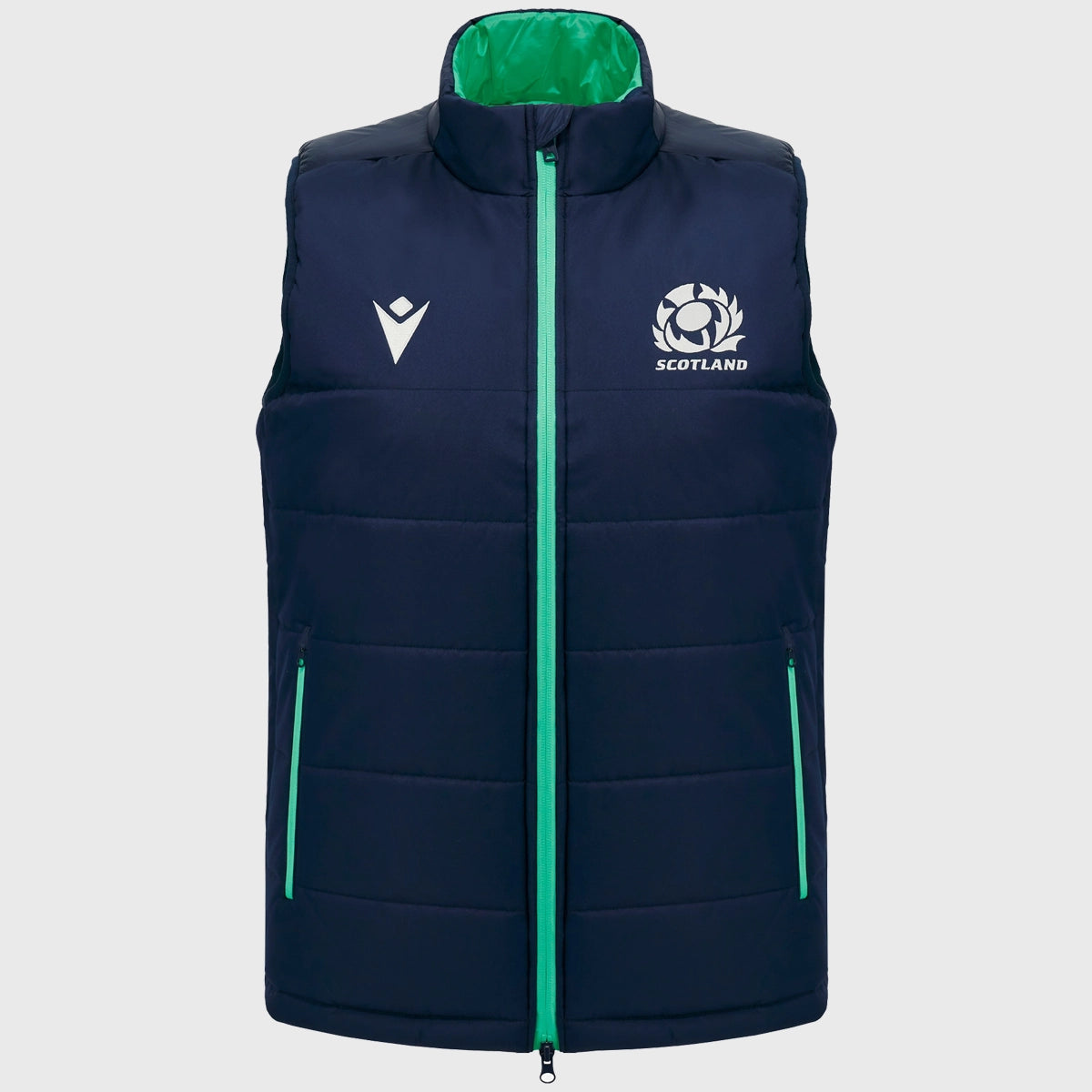 Scotland Rugby Macron Gilet Vest - Navy Blue Training & Match Wear for Rugby Fans & Players