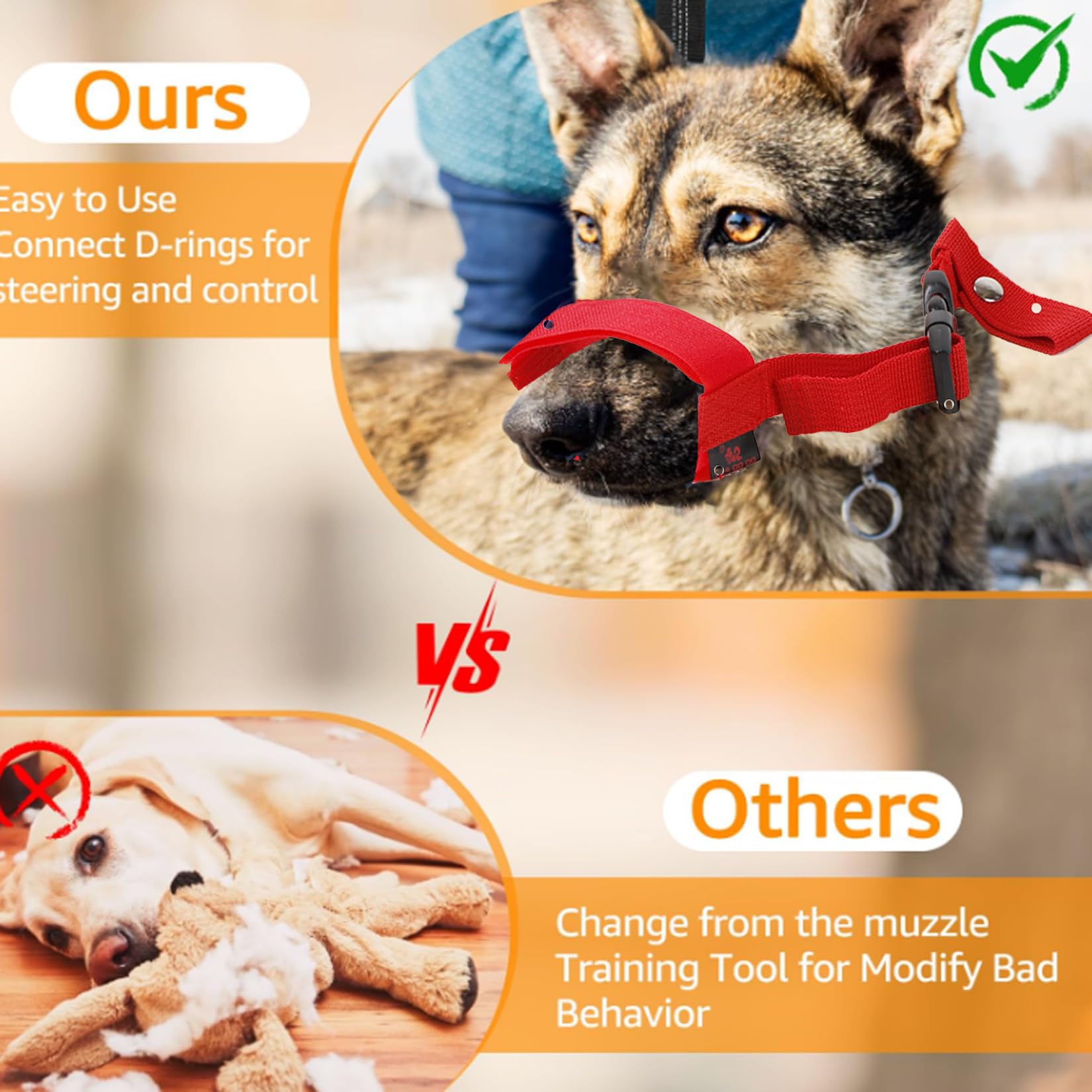 PetPhindU Soft Dog Muzzle - Breathable Anti-Biting Mouth Cover for Short-Snouted Dogs | Chew Proof & Water Drinkable | Perfect for Training, Grooming & Vet Visits