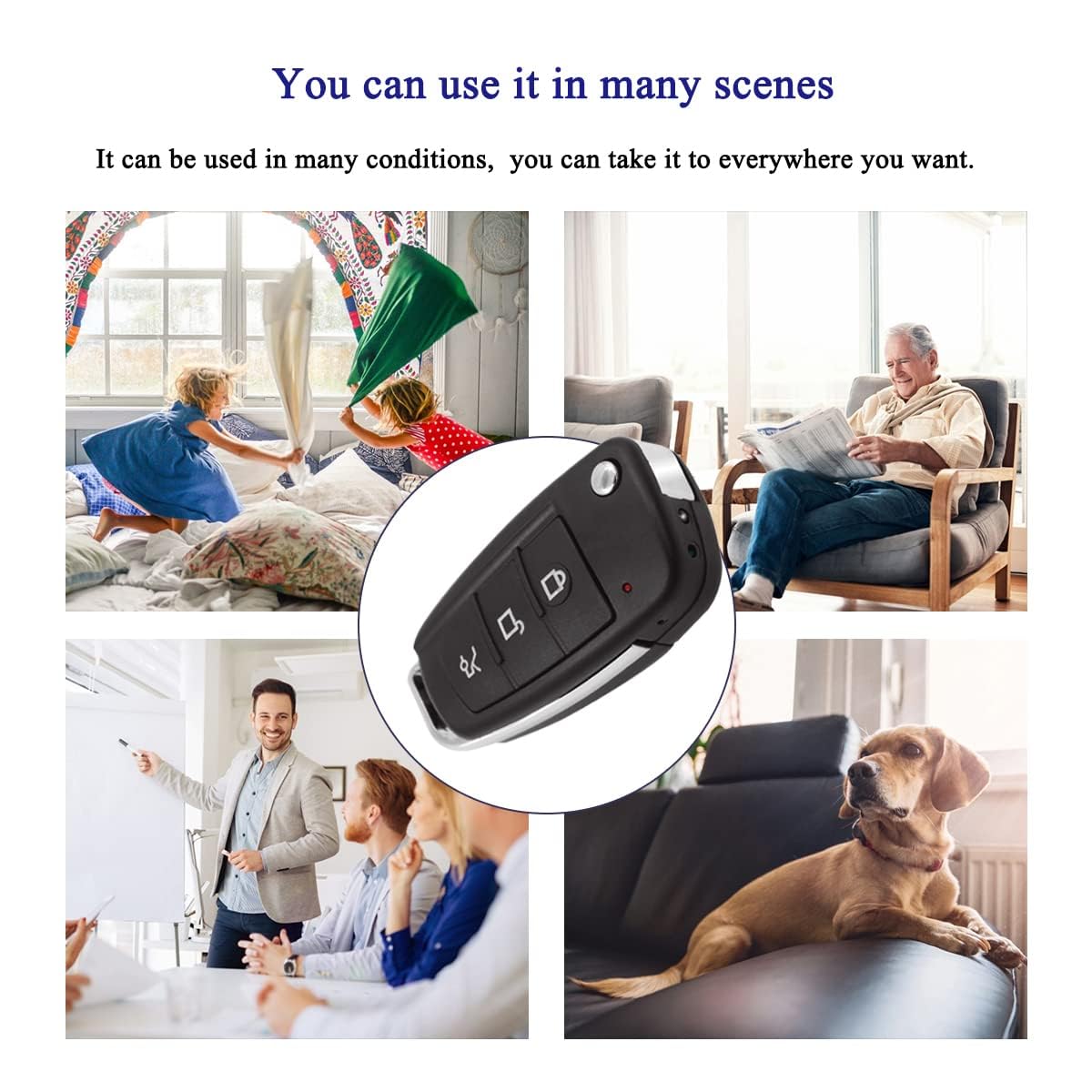 Hidden Camera Car Key - Full HD Mini Spy Key Fob Camera with Motion Detection & Night Vision | No Audio, No WiFi | Portable Nanny Cam for Baby Monitoring, Home Security & Outdoor Surveillance