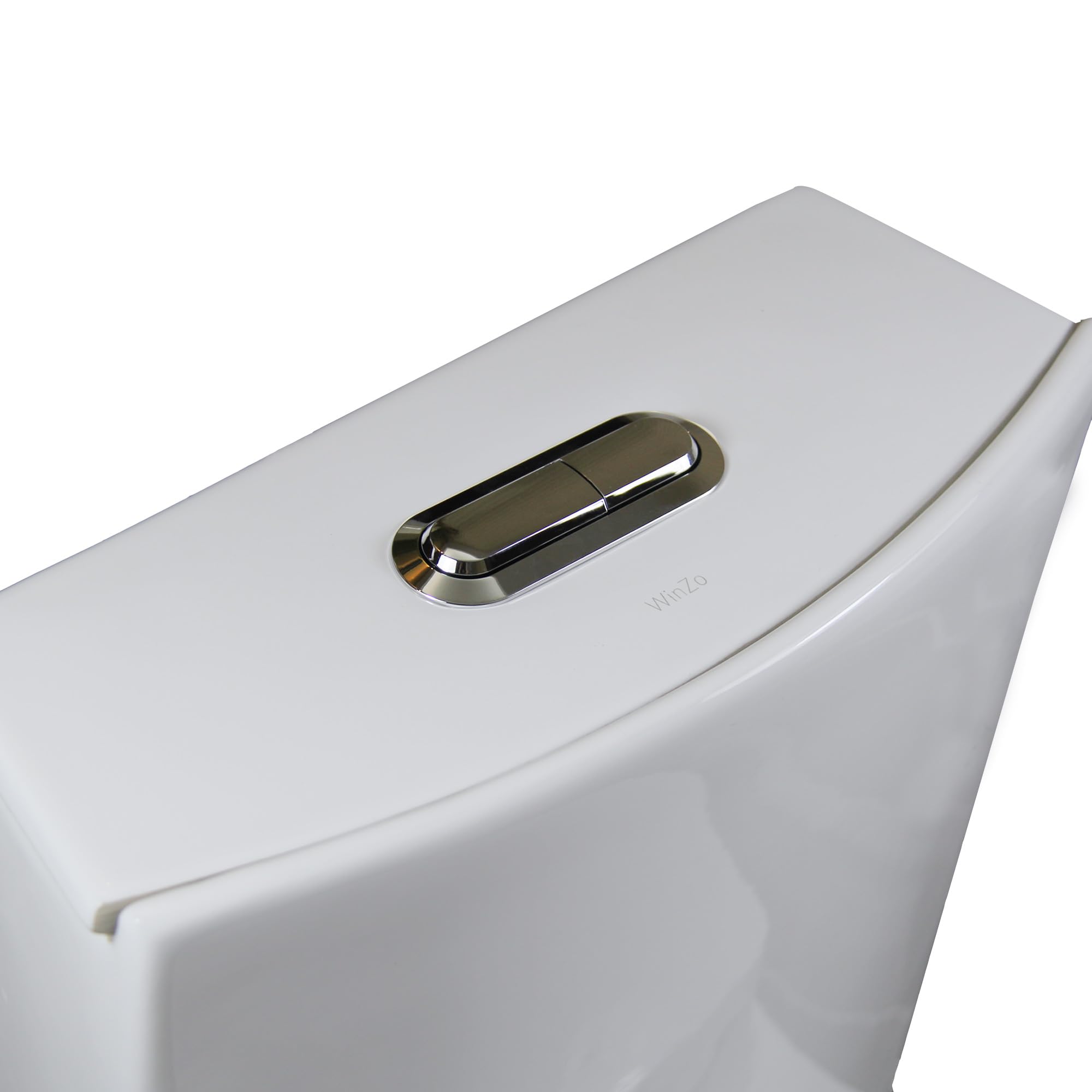 WinZo WZ5040P Elongated One-Piece Toilet - High-Efficiency Dual Flush 1.1/1.6 GPF, Soft-Close Seat, Wall Discharge Horizontal Outlet - Perfect for Small Bathrooms, Basements & Macerating Systems - White