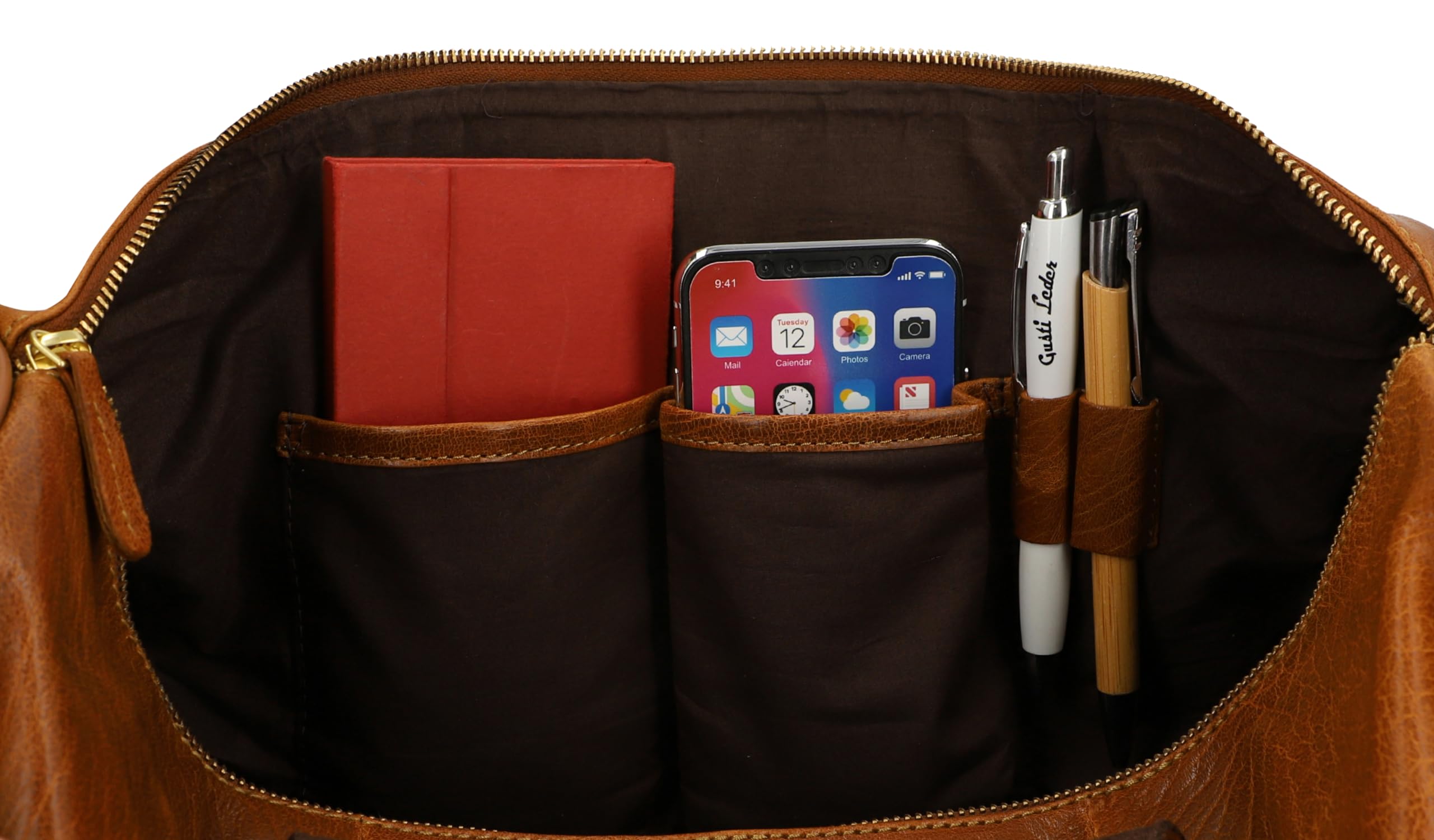 Premium Genuine Leather Travel Bag for Men & Women - Durable Carry-On Luggage for Business Trips, Vacations & Weekend Getaways