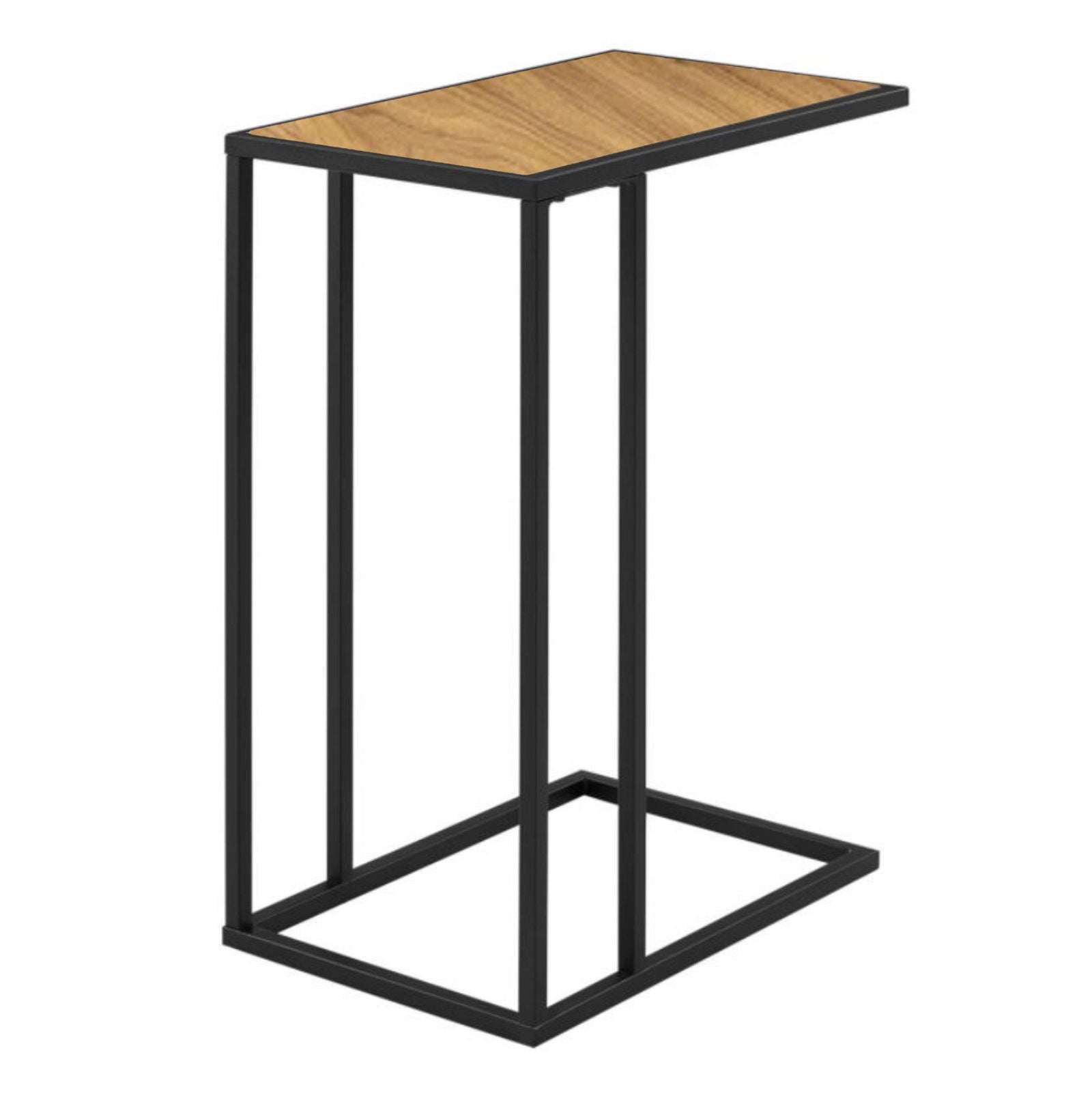 Modern Openstyle Side Table - English Oak with Black Frame by Urban Style - Perfect for Living Room, Bedroom, or Office Decor