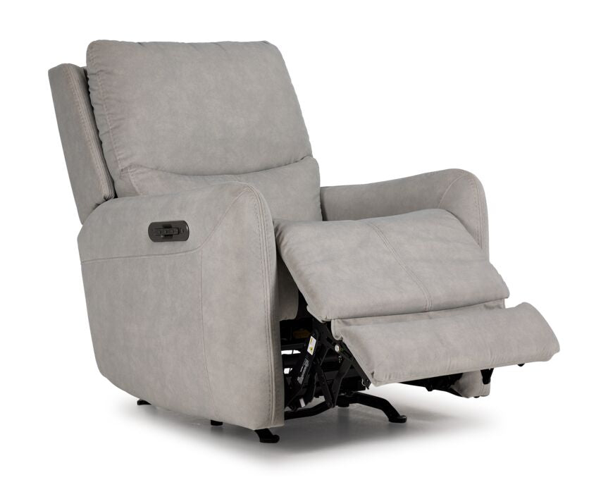 Chase Power Rocker Recliner Chair - Grey Upholstered Electric Lift Recliner with Remote Control for Living Room, Home Theater & Relaxation