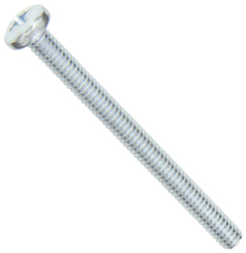 Small Parts Steel Machine Screw, Zinc Plated Pan Head Phillips Drive, 6