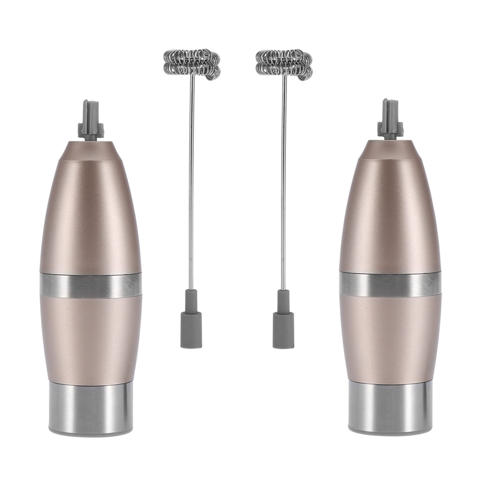 Electric Milk Frother Handheld 2-Pack, Battery Operated Drink Mixer & Whisk for Lattes, Cappuccino, Hot Chocolate - Perfect for Coffee Shops, Home Kitchens & Office Break Rooms