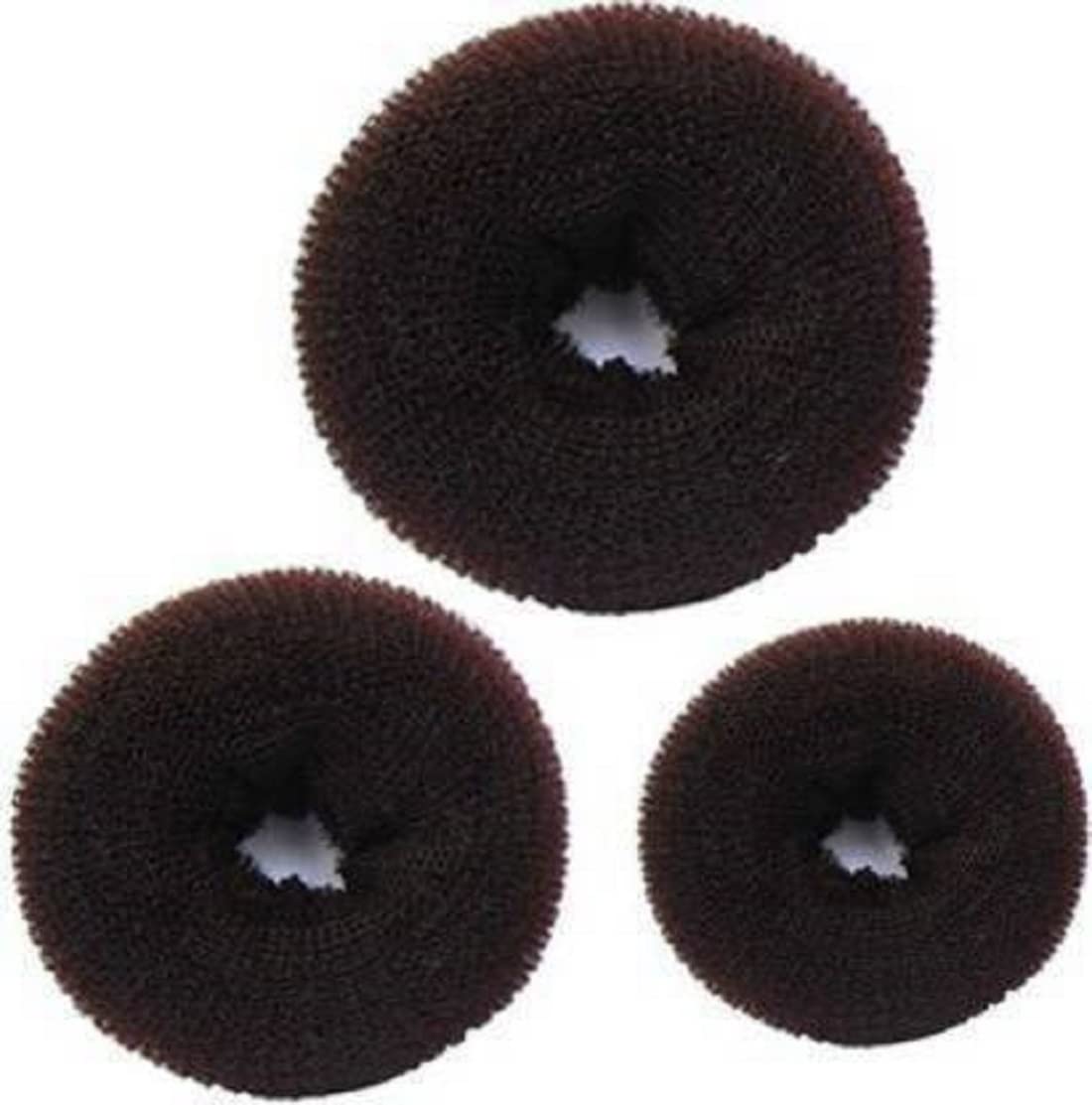 3-Pack Bun Maker Donut for Hair Styling - Perfect for Updos, Ponytails & Messy Buns (Black) | Great for Daily Use, Parties & Special Occasions