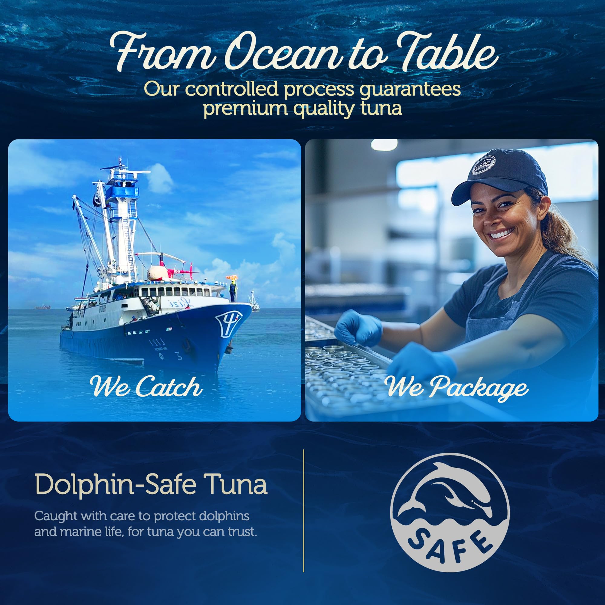 Premium Yellowfin Tuna Fillets in Spring Water - High Protein Mediterranean Diet Seafood | Ready-to-Eat Pescatarian Snacks | Glass Jar Packed Atun for Salads, Sandwiches & Keto Meals (6 Pack) | Healthy On-The-Go Lunch & Office Snack Option