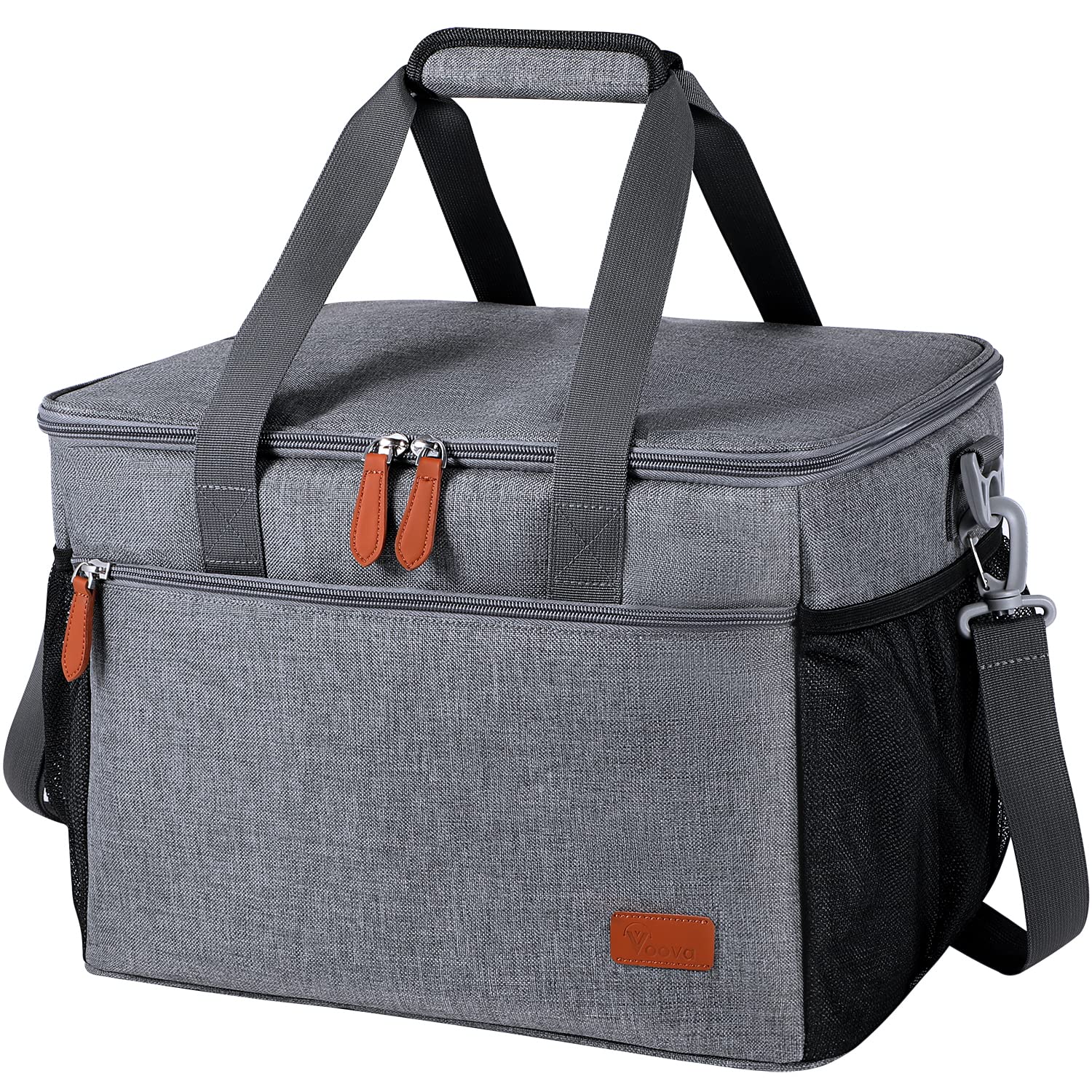 Voova 40 Can Insulated Soft-Sided Cooler Bag - Leakproof, Collapsible & Portable Lunch Box for Camping, Picnic, Beach Travel - Perfect for Outdoor Activities, Sports, Golf & Family Gatherings (Ideal for Keeping Food Fresh & Drinks Cold All Day)