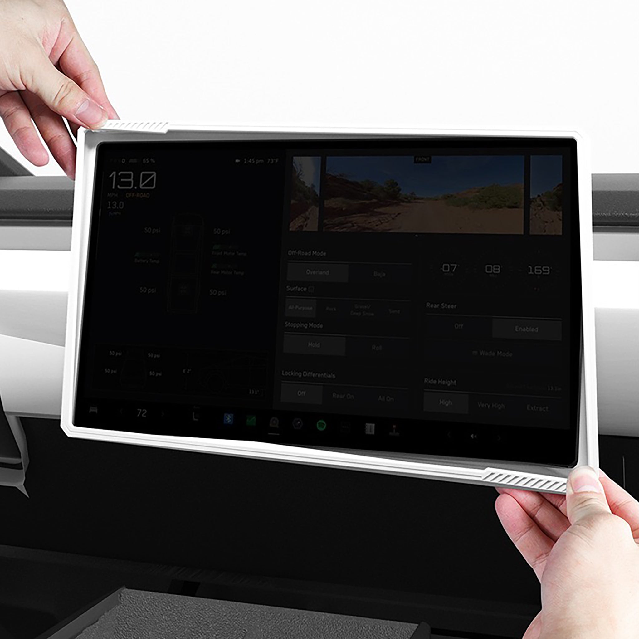 Premium Silicone Screen Protector for Tesla Cybertruck - HD Clear, Anti-Scratch & Anti-Fingerprint - Perfect for Driving, Outdoor Adventures & Daily Commuting