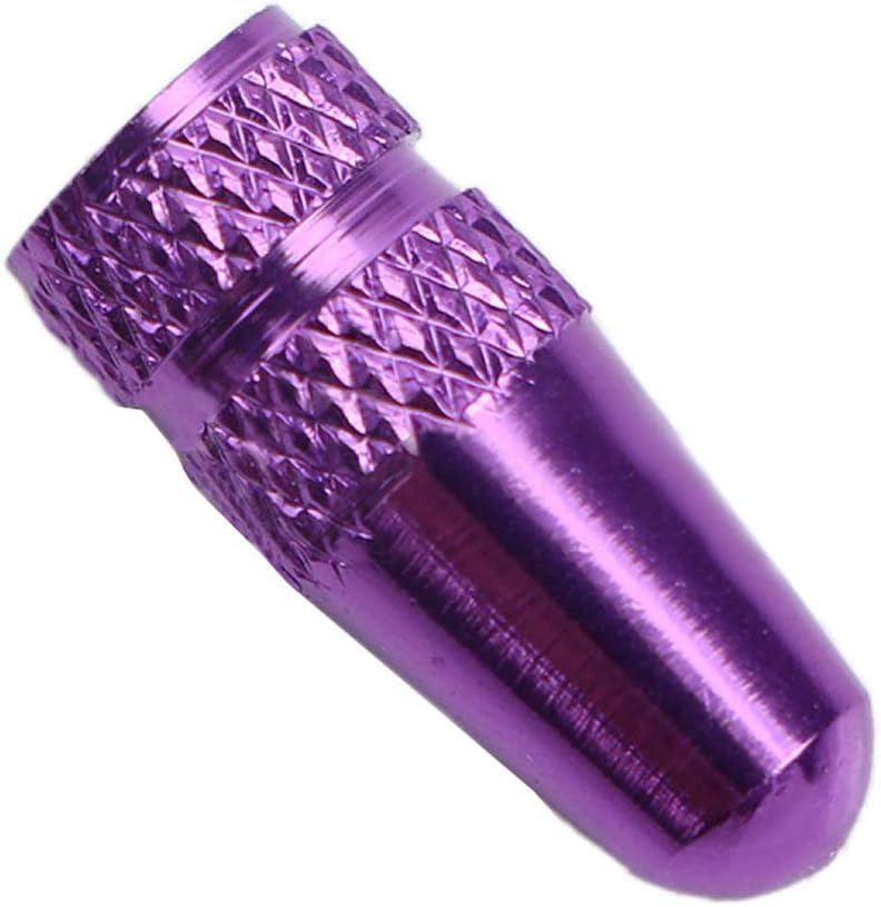 5 Pcs Purple Presta Valve Caps for Bicycle - Dust Proof Bike Tire Stem Covers Compatible with MTB, Fixie, Road Bikes - Perfect Cycling Accessories for Tires & Tubes (Great for Commuting, Mountain Biking & Road Cycling)