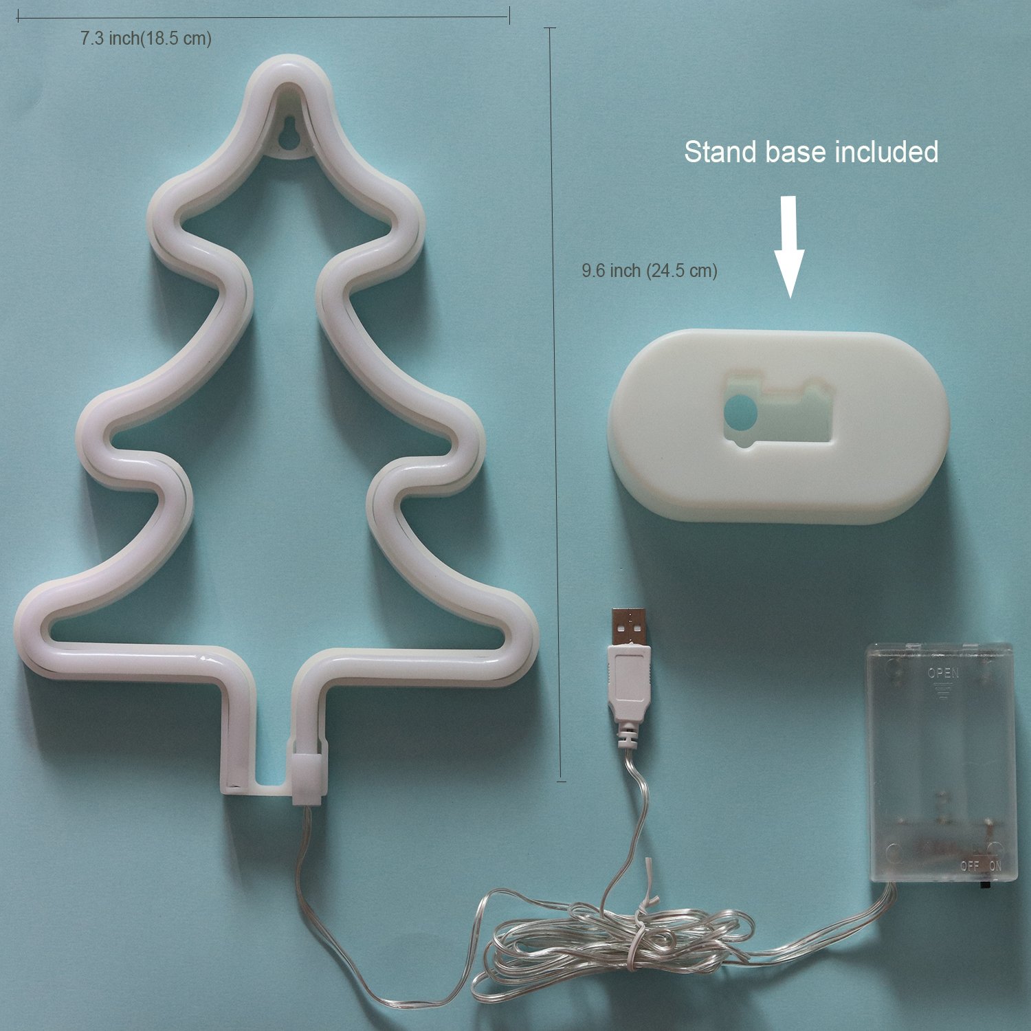 Christmas Neon Sign - Reindeer & Tree Lights for Bedroom Decor