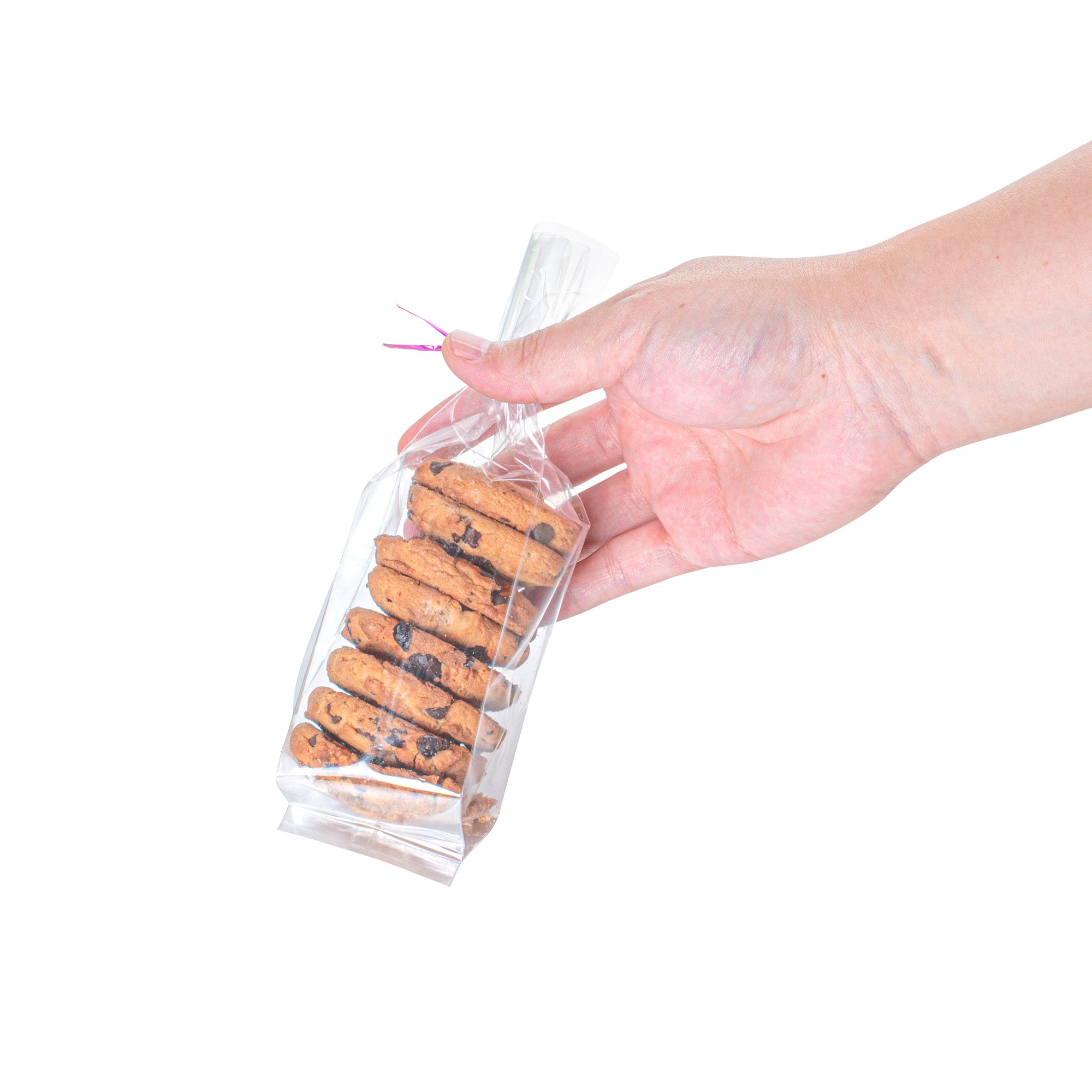 Clear Plastic Gusset Bags 2x2x8.25 Inches - 100 Count Box | High Clarity, Heat Sealable | Perfect for Food Storage, Crafts & Retail Packaging