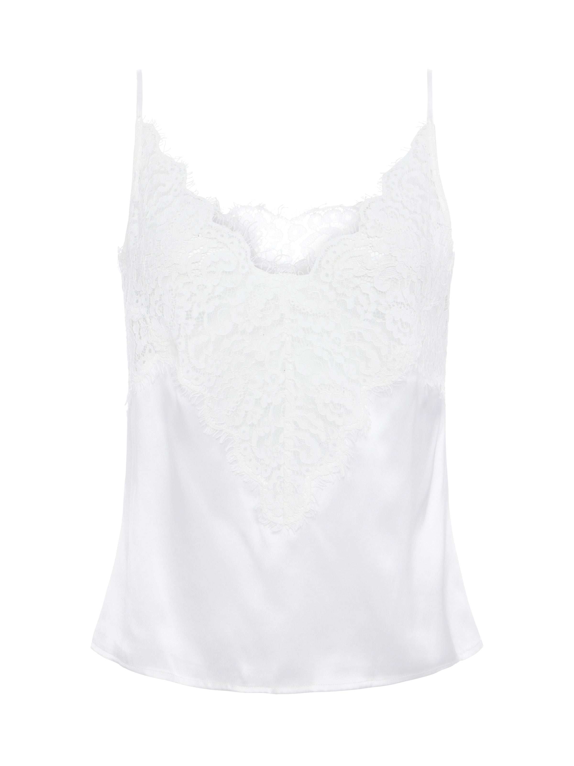 Elegant Priya Silk Lace Camisole Top - Women's Luxury Lingerie for Special Occasions & Romantic Evenings