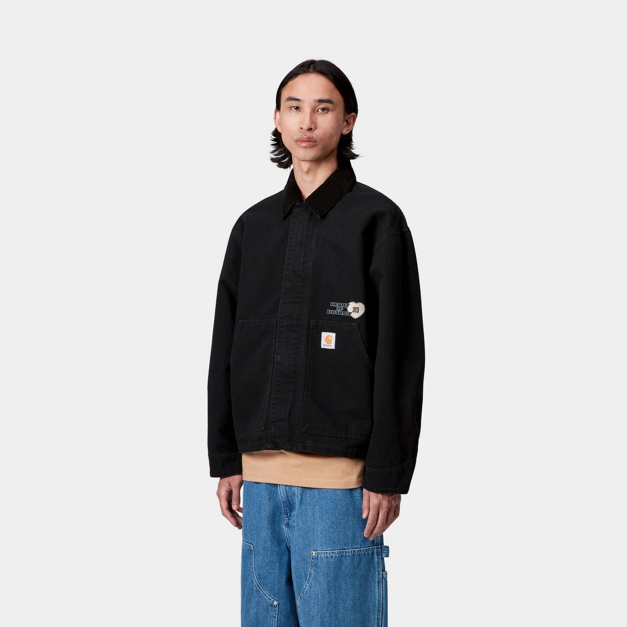 OG Arcan Graphic Jacket - Black Heavy Stone Wash Denim Jacket for Men | Streetwear Fashion, Urban Style, Casual Outerwear for Fall & Winter