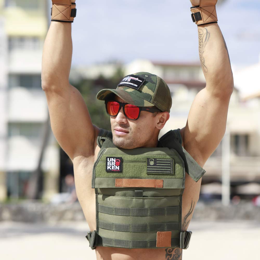 Adjustable Weighted Vest for CrossFit & Strength Training - 20LBS Weight Plates Carrier for Running, Endurance & Fitness - Unisex Design for Men & Women - Includes 2 Patches (Camouflage) - Perfect for Gym, Home Workouts & Outdoor Training