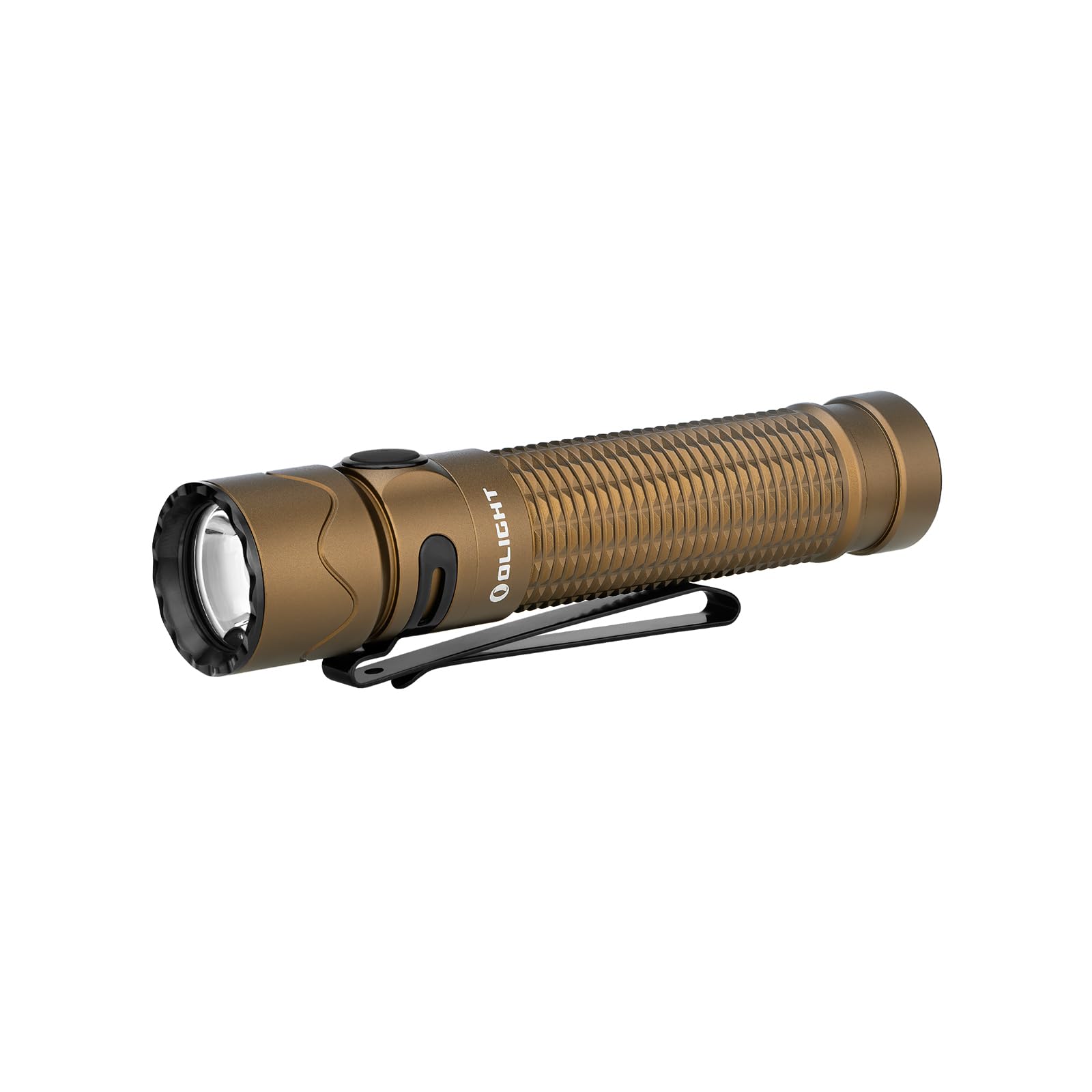 Olight Warrior Mini 2 Tactical Flashlight - 1750 Lumens, Rechargeable, Dual Switch & Proximity Sensor | High Performance LED for EDC, Outdoor, Camping, Emergency & Tactical Use (Desert Tan)