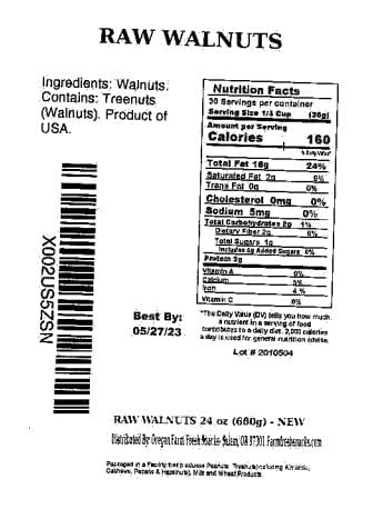Premium Oregon Farm Fresh Raw Walnuts 24oz - Unsalted, No Shell, Dry Halves - Healthy Snack, Baking Ingredient & Salad Topping - Nutrient-Rich Superfood for Keto, Vegan & Paleo Diets