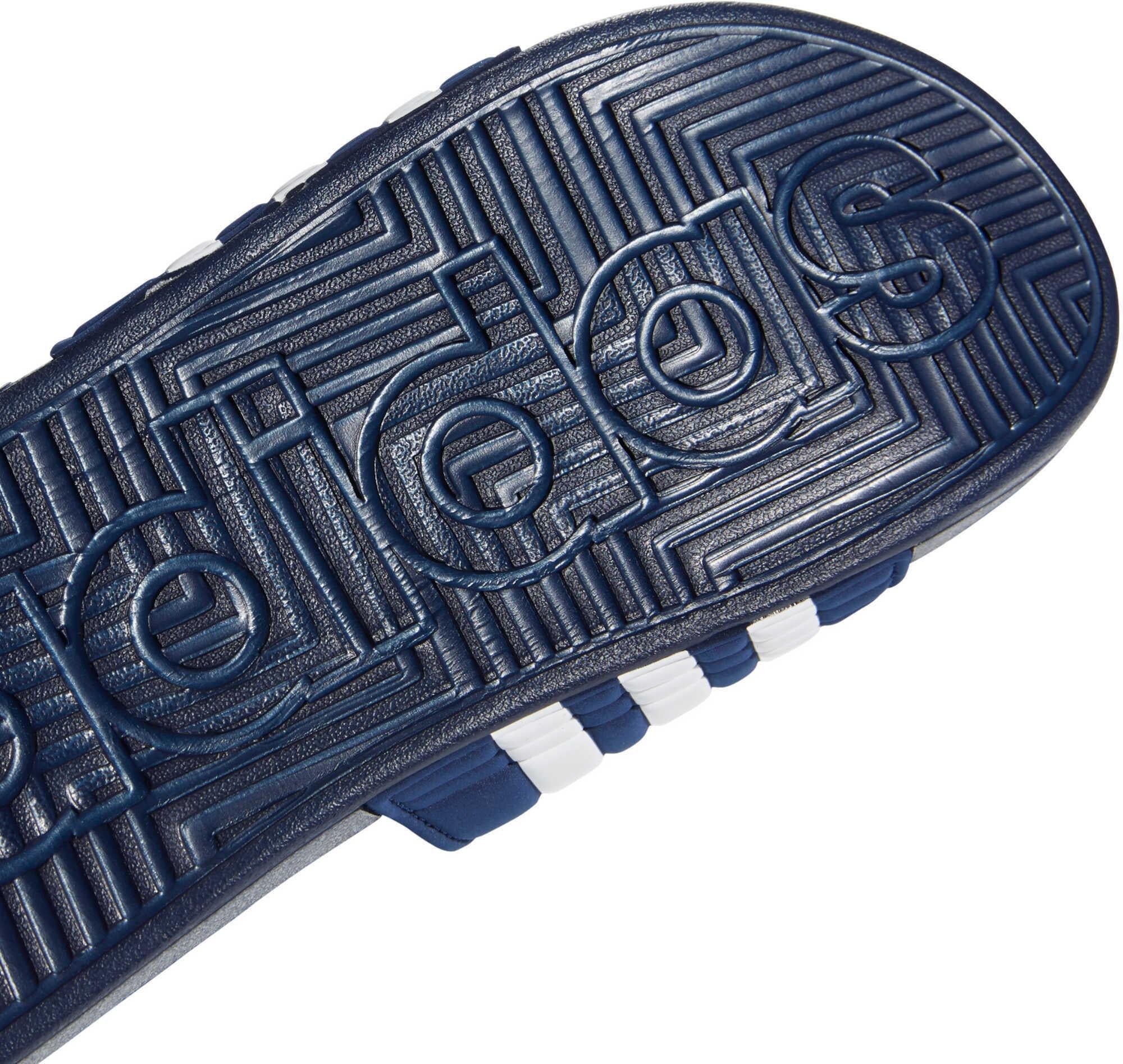 Adidas Adissage Men's Comfort Slides - Lightweight & Breathable Sandals for Walking, Gym, Pool & Beach - Black/White