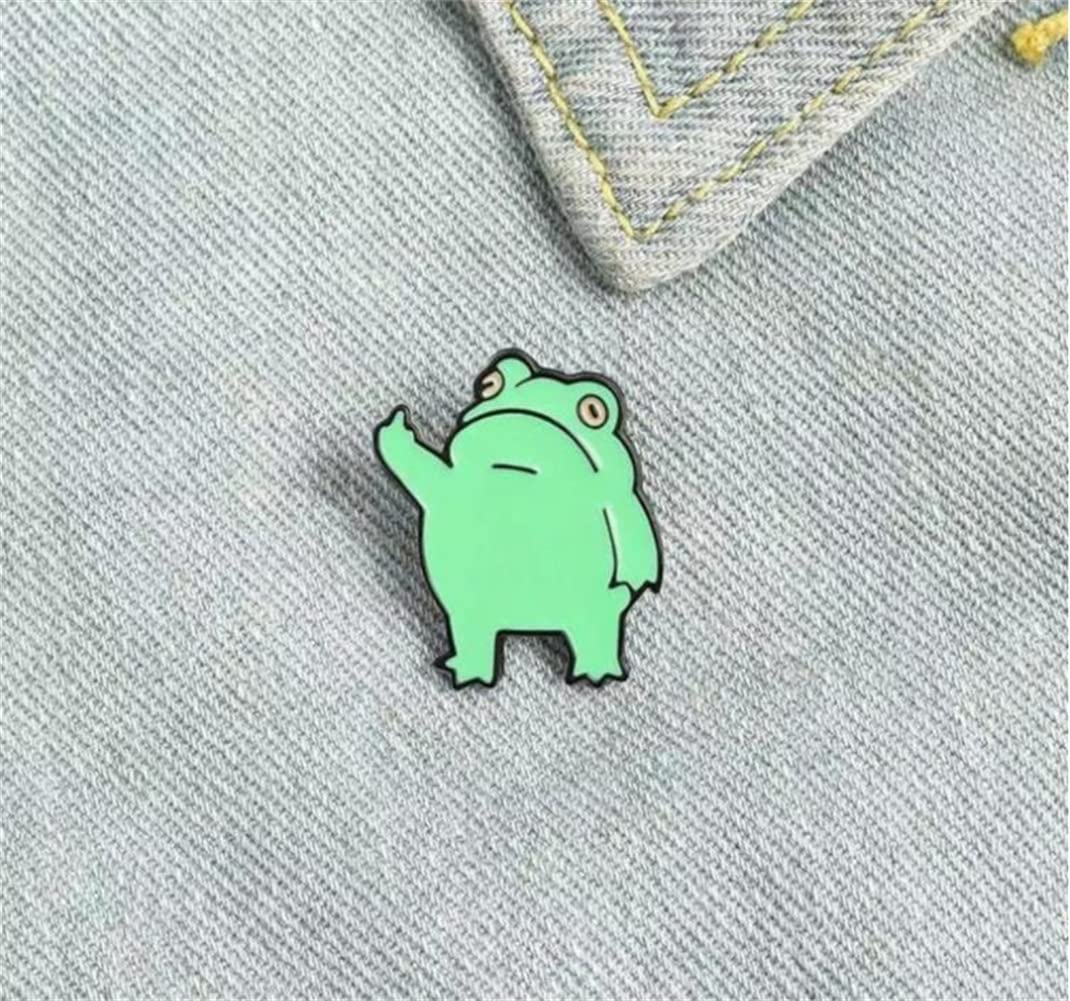 3-Piece Funny Frog Brooch Set - Cute Cartoon Animal Enamel Pins for Women, Men & Kids - Unique Lapel Pin Gift for Birthday, Party & Casual Wear - Perfect for Accessories, Gifts & Fashion Statements