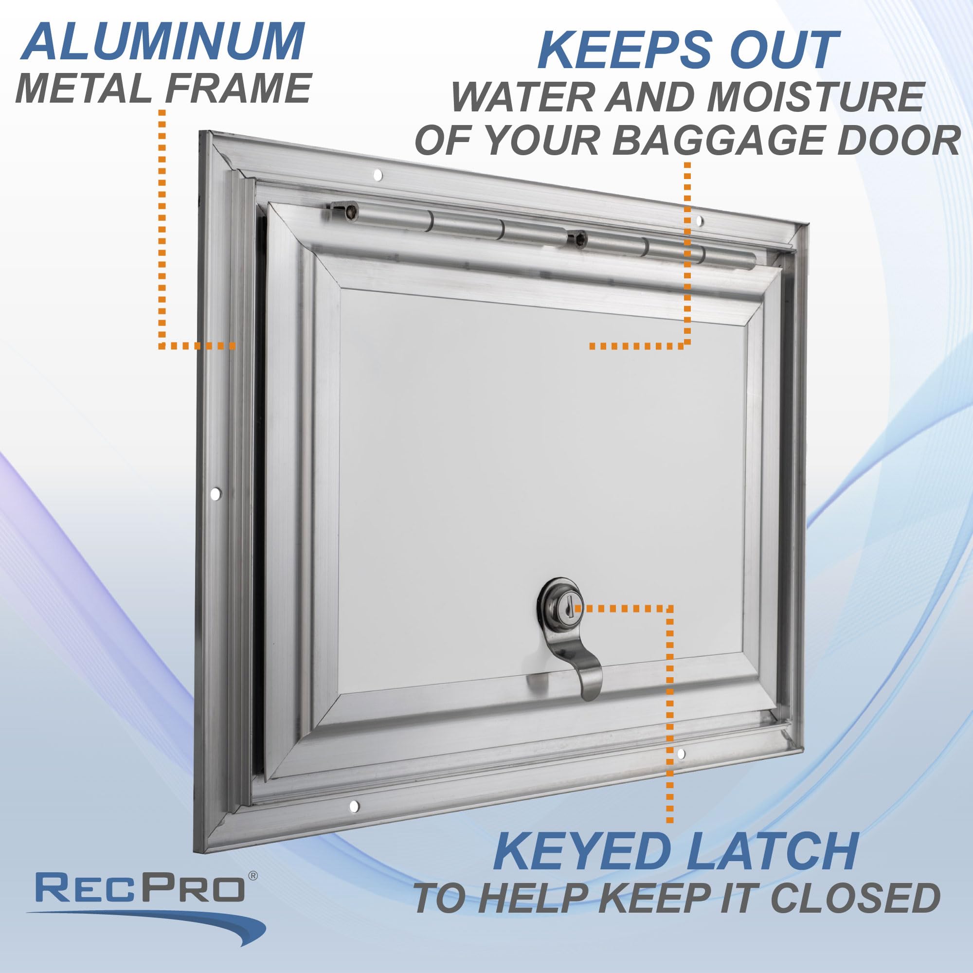 RecPro Square RV Baggage Door - Durable RV Compartment Storage for Trailers & Campers | Made in USA | Perfect for Outdoor Travel & Road Trips