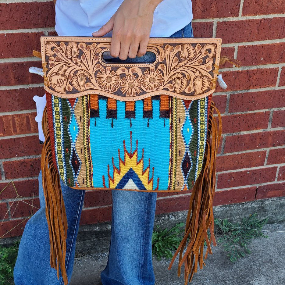 American Darling Turquoise Blanket Purse - Stylish Crossbody Bag for Women | Perfect for Travel, Beach & Everyday Use
