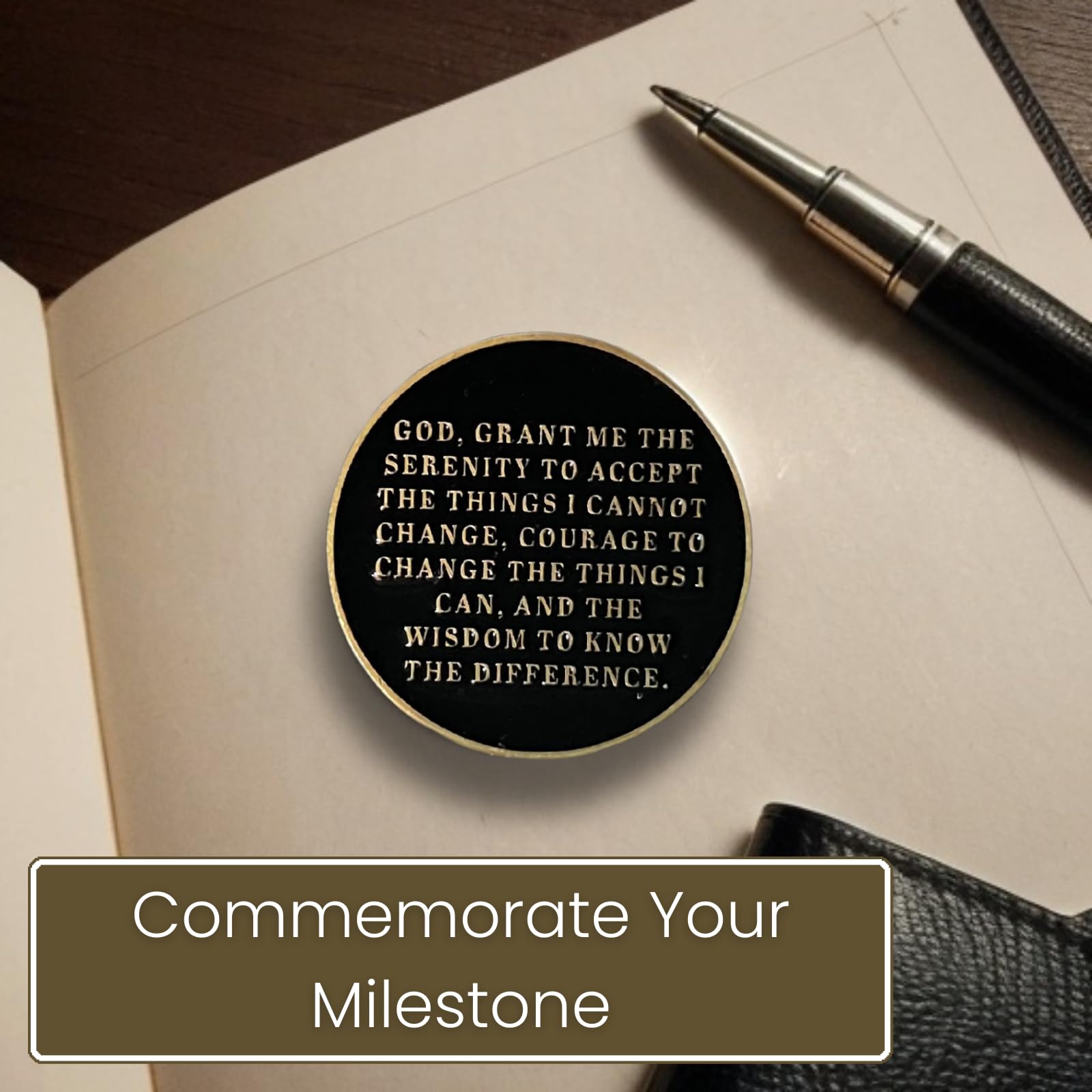 1.5 Inch AA Sobriety Medallion Token - Recovery Chip for Men & Women in AA, NA - Inspirational Gift for Sobriety Milestones - Perfect for 12-Step Meetings & Celebrations