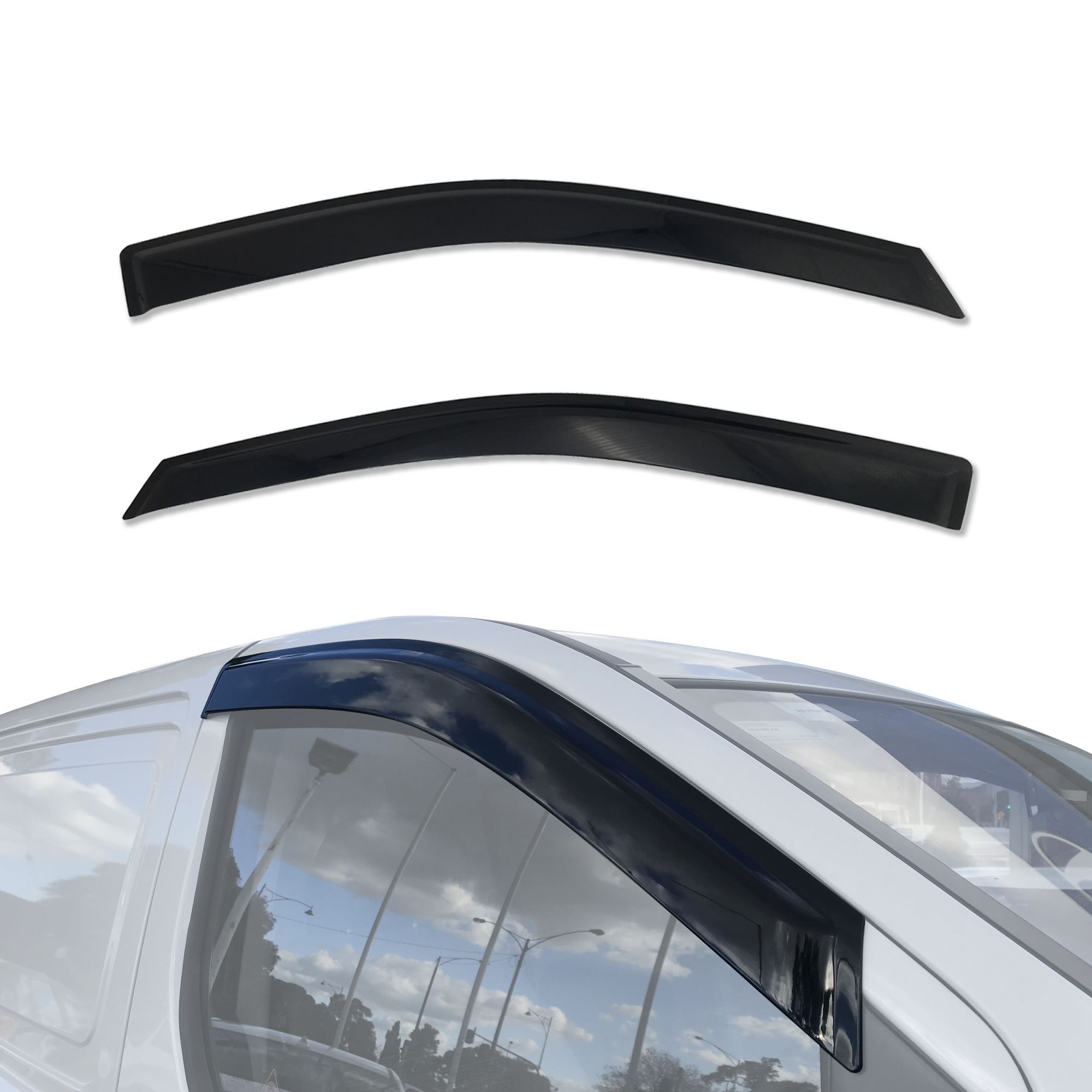 2008-2021 Hyundai iMax TQW Weather Shields - Durable Injection Molded Window Deflectors for Rain & Wind Protection | Perfect for All-Weather Driving & Outdoor Adventures