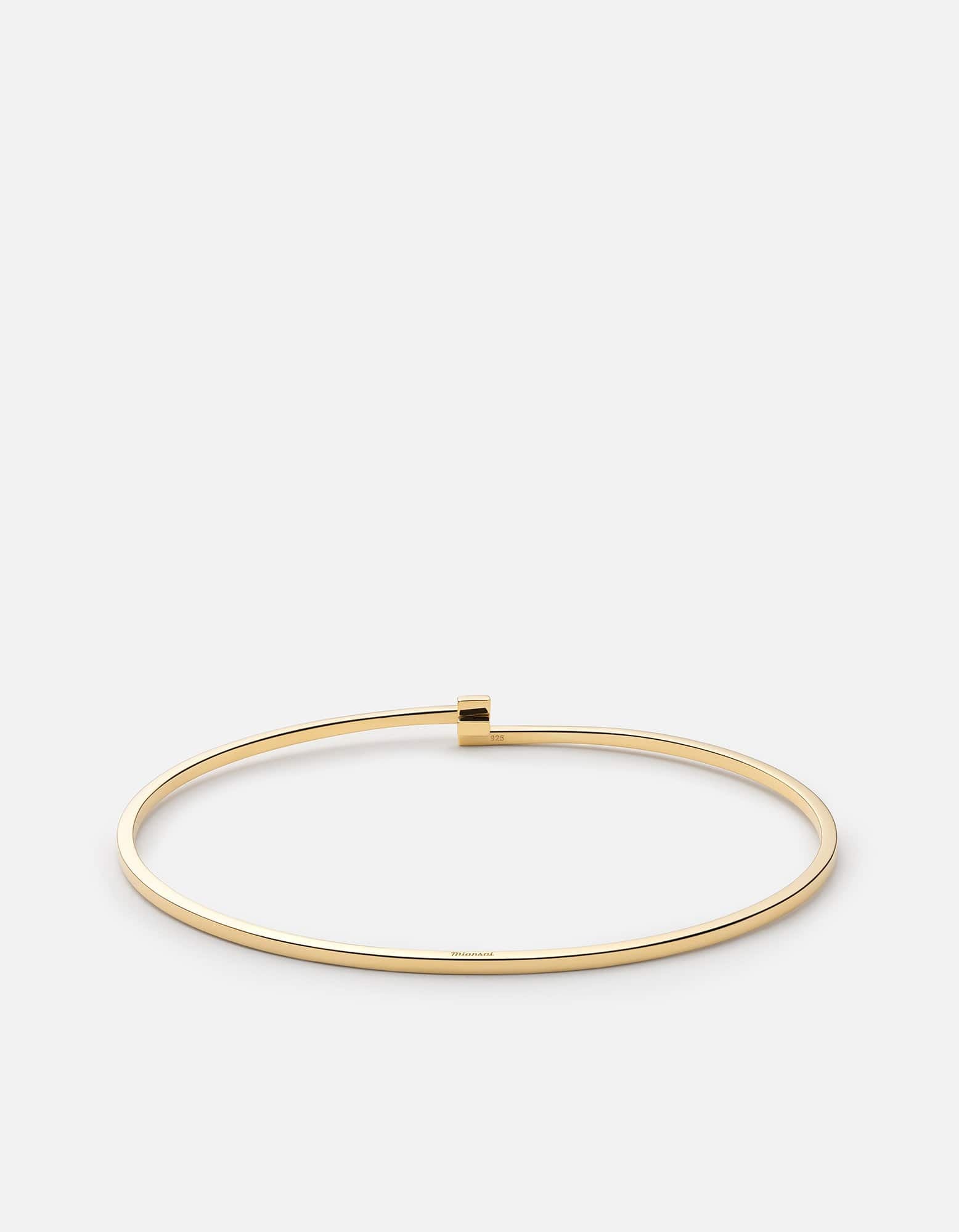 Elegant Thin Cubist Cuff Bracelet in Gold - Perfect for Women's Fashion, Minimalist Jewelry & Everyday Wear