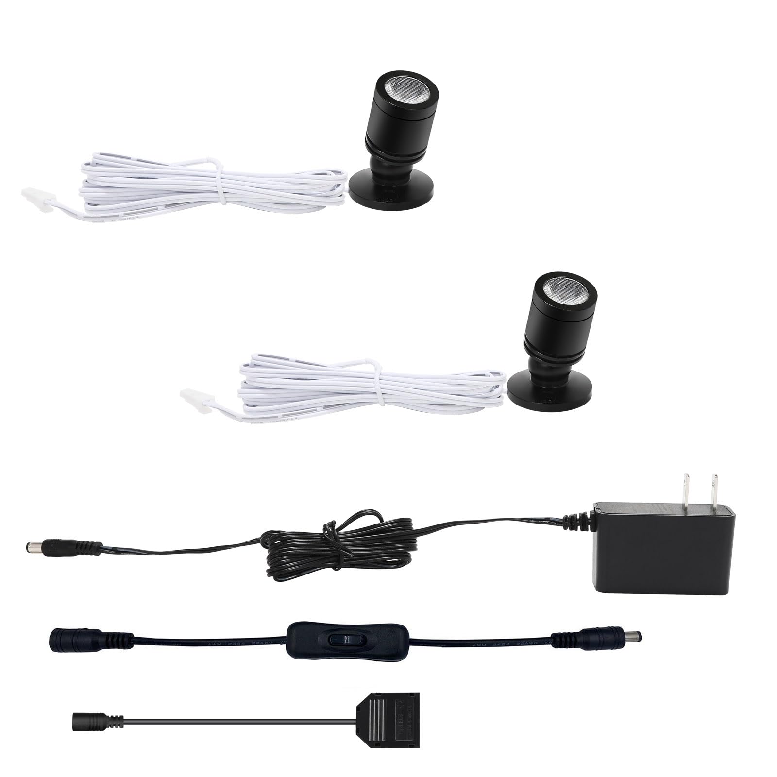 Taysing LED Spot Light - 2 Pack Cold White Push Switch, Indoor Picture Lights for Art, Accent Lighting for Paintings, Plants, Jewelry Showcase & Model Display Shelves | Perfect for Home Gallery, Retail Stores & Museum Exhibits