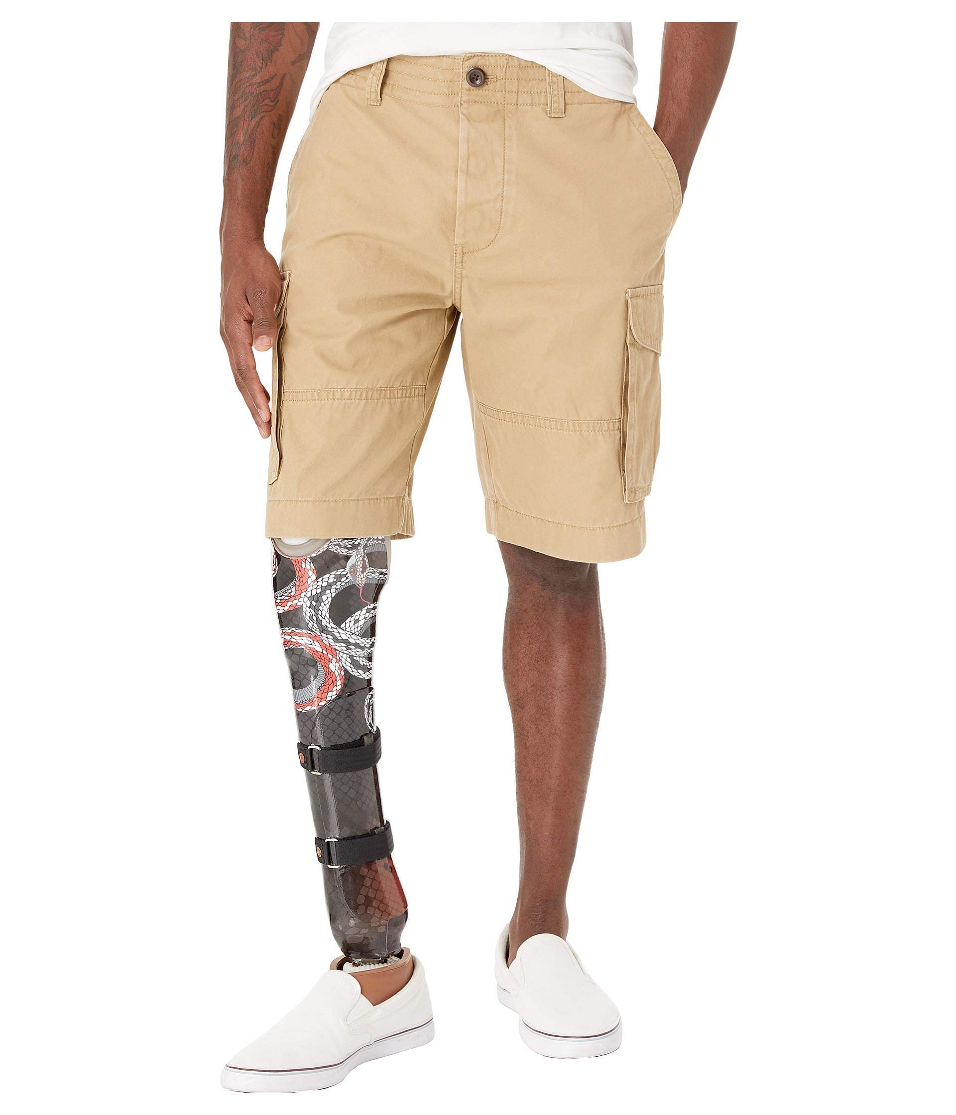Tommy Hilfiger Men's Adaptive Shorts with Velcro Brand Closure & Magnetic Fly - Comfortable Stretch Casual Shorts for Men with Disabilities, Easy Wear for Wheelchair Users & Seniors