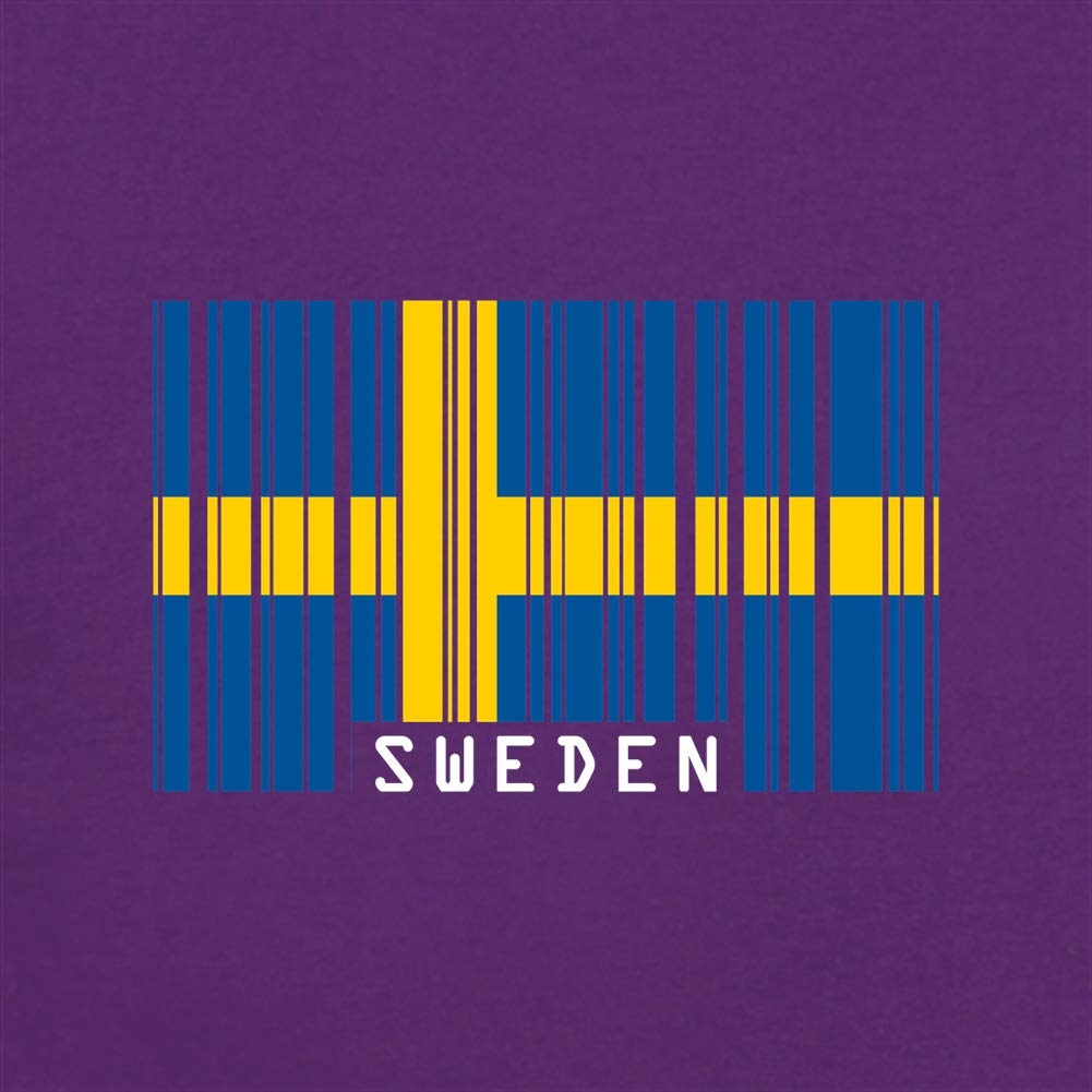 Swedish Flag Barcode Print Kids Hoodie - Soft Pullover Sweatshirt for Boys & Girls - Perfect for School, Playdates & Outdoor Activities