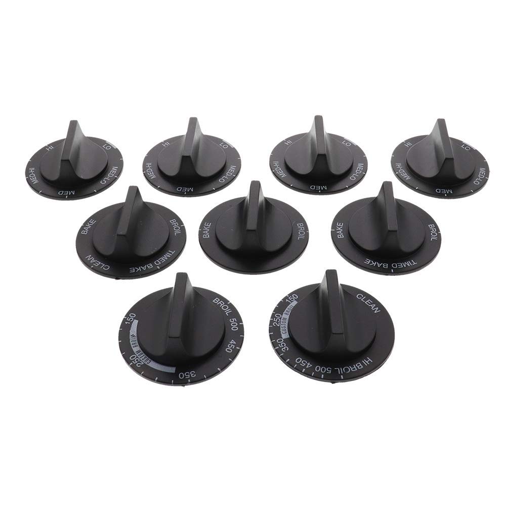 ERP 814362 Universal Oven Knob Replacement Set - Durable Stove Control Knobs for Kitchen Appliances (Perfect for Whirlpool, GE, Frigidaire & More) - Upgrade Your Cooking Experience
