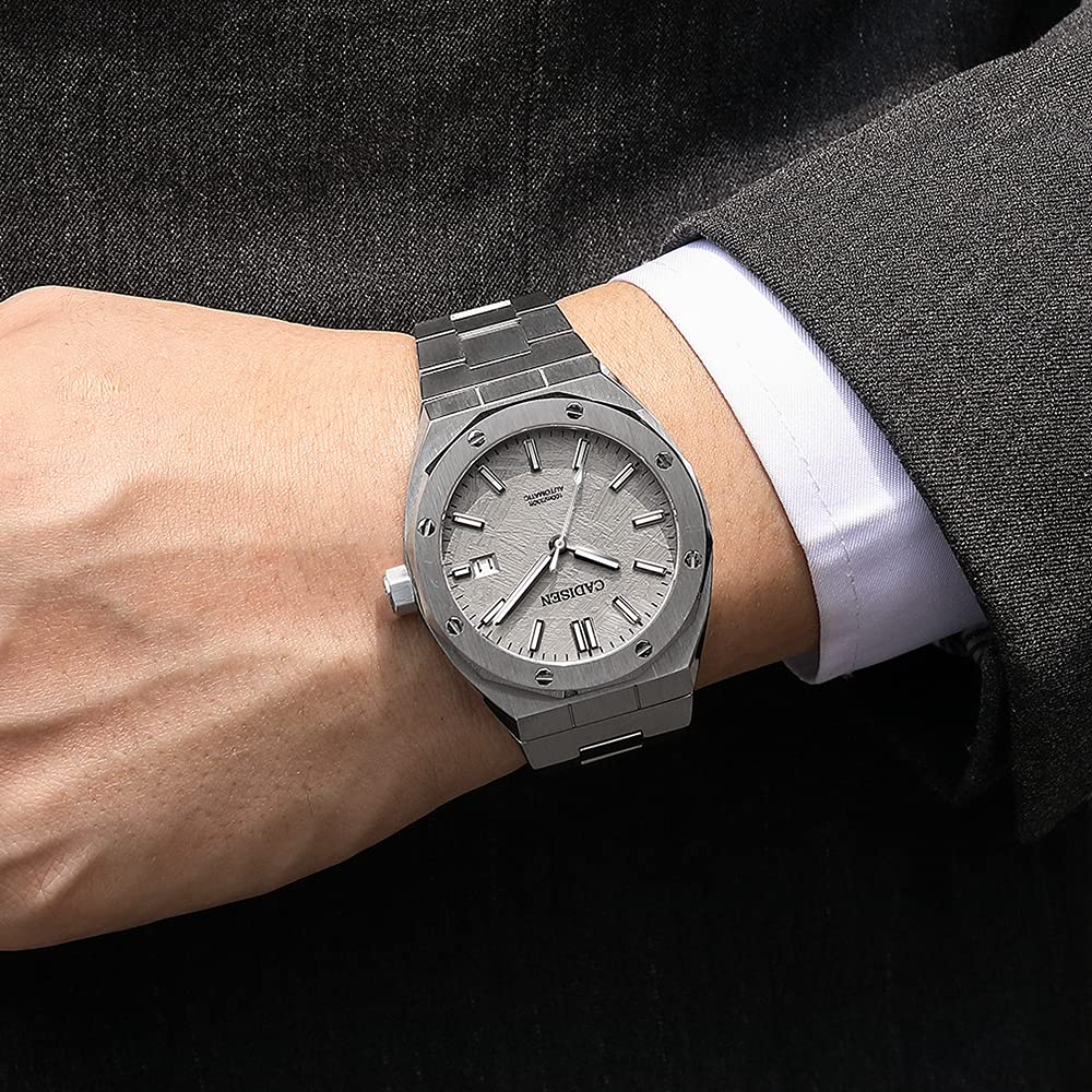 CADISEN Men's Automatic Watch with NH35 Movement - Waterproof Sapphire Crystal - Casual & Business Dress Watch for Men - Perfect for Office, Formal Events & Everyday Wear