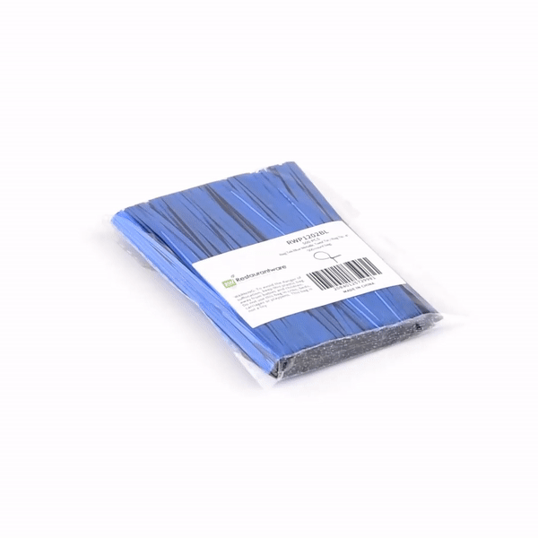 Blue Metallic Twist Ties for Bags - 500 Count Box | Secure & Reusable Bag Closures for Food Storage, Gift Wrapping & Organization