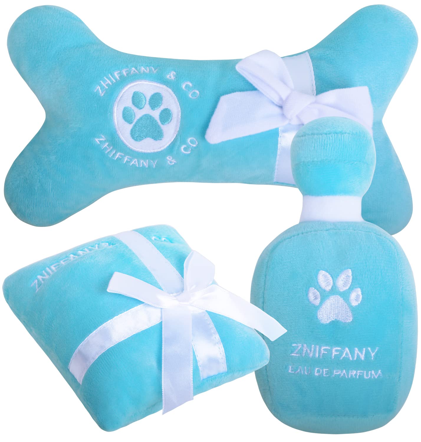 Luxury Designer Dog Toys - Squeaky Parody Brand Plush for Small & Large Dogs | Fashion Princess Birthday Gift & Unique Perfume Accessories | Perfect for Playtime, Training & Special Occasions