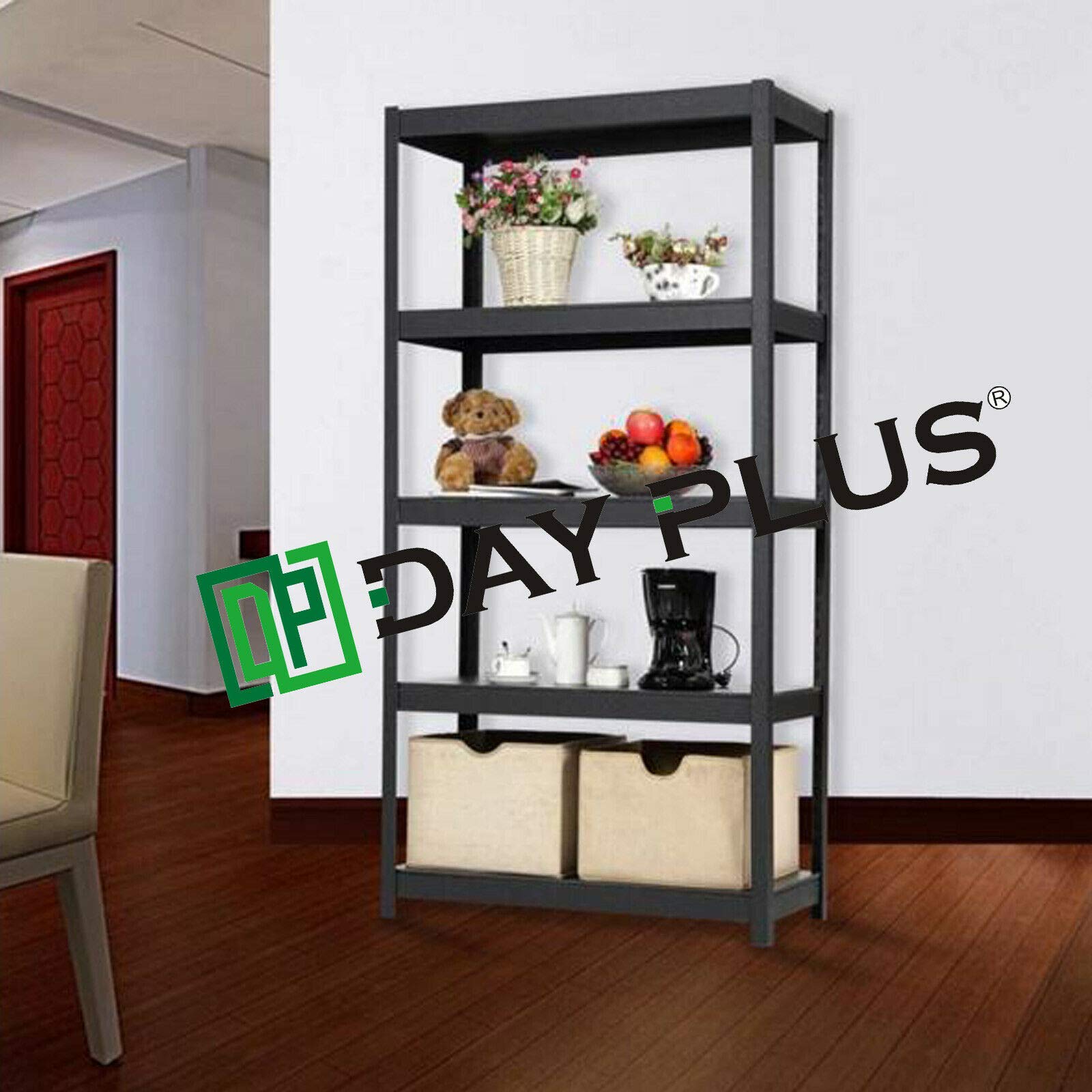 5-Tier Heavy Duty Metal Shelving Unit - 2000LBS Capacity Garage Storage Rack (78