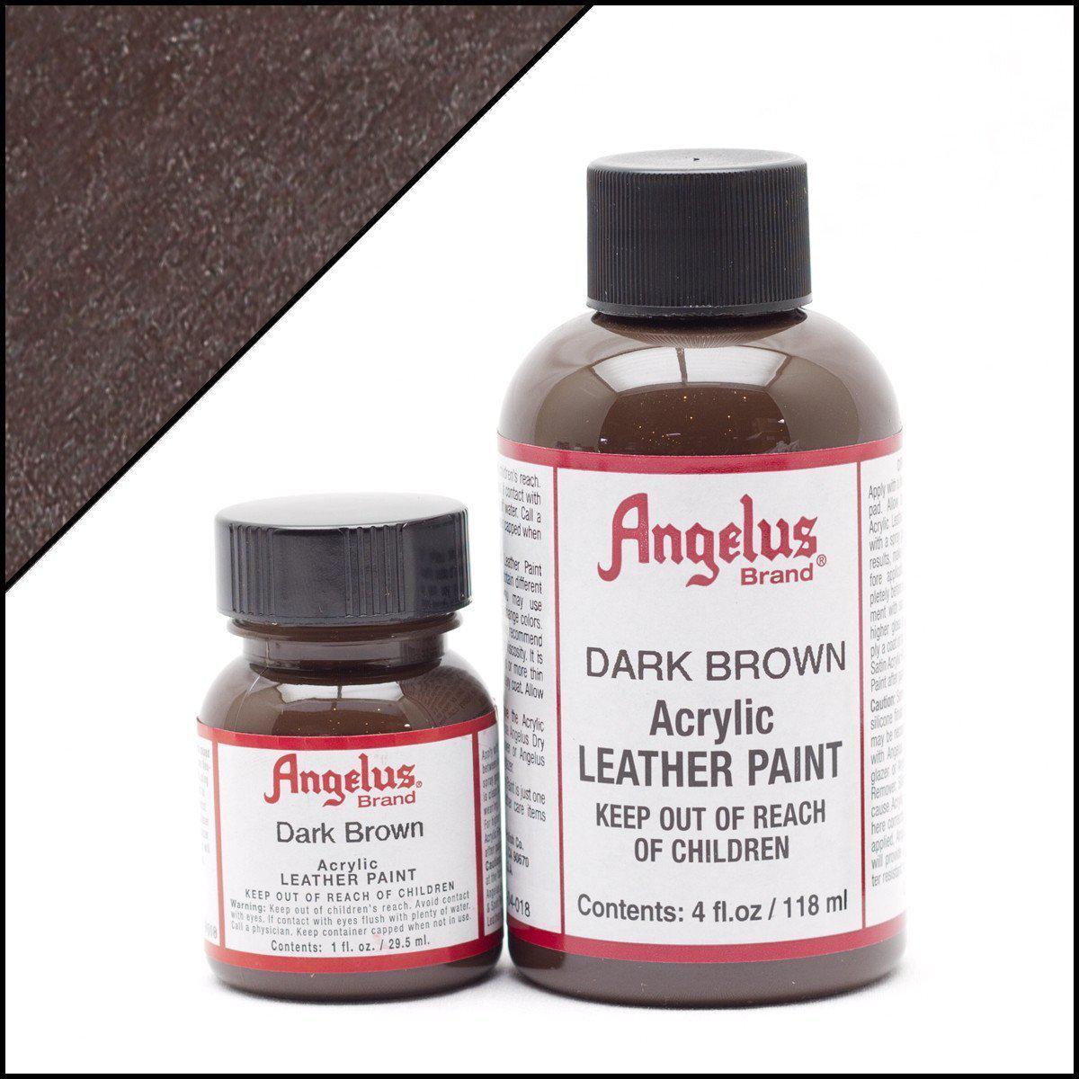 Angelus Dark Brown Leather Paint - 1oz (30ml) for Shoes, Bags & DIY Leather Repair | High-Quality, Non-Toxic & Waterproof