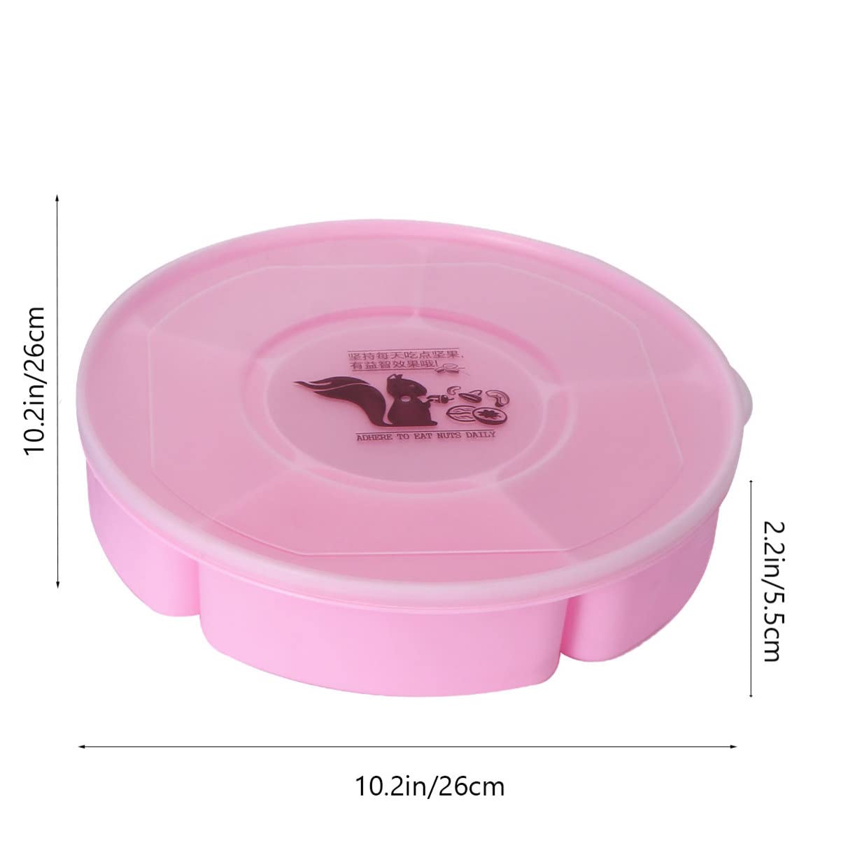 Luxshiny 2-Piece Plastic Divided Snack Serving Tray with Lids - Candy, Nut, Dried Fruit, Appetizer Storage Container | Perfect for Party Platters, Veggie Trays, and Dessert Displays (Blue)