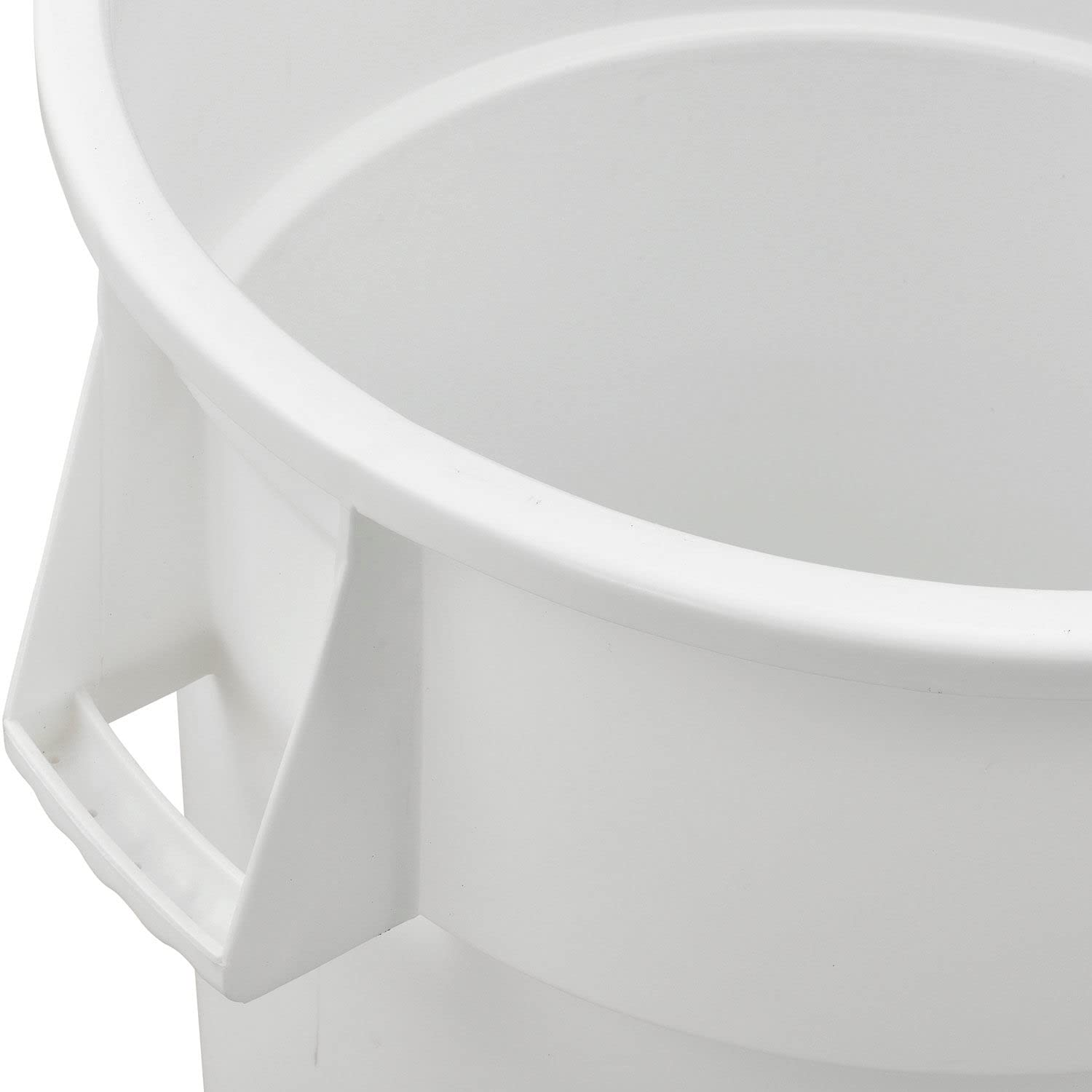 55 Gallon Heavy-Duty White Garbage Can - Commercial & Industrial Trash Bin for Office, Warehouse, Restaurant & Outdoor Use
