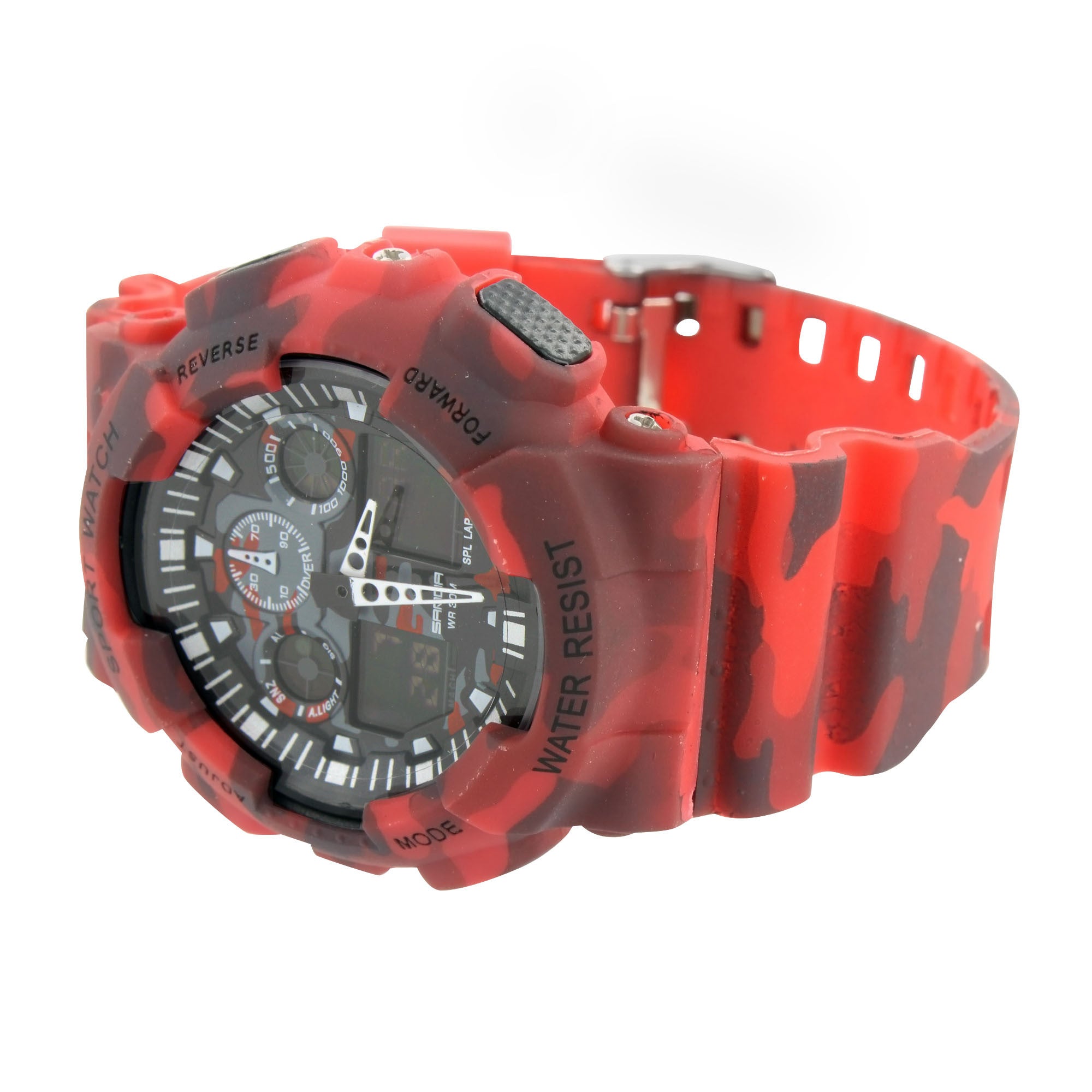 Tactical Military Digital Watch with Camouflage Print & Durable Resin Band - Perfect for Outdoor Adventures, Hiking, and Army Enthusiasts