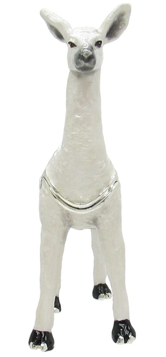 Exquisite Llama Jeweled Trinket Box with Genuine Austrian Crystals - Perfect for Jewelry Storage, Gift Giving & Home Decor