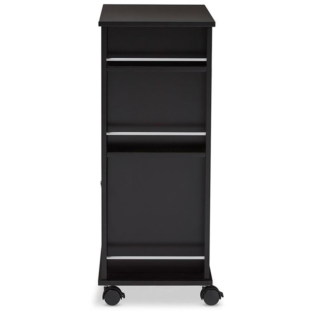 Baxton Studio Ontario Modern & Contemporary Dark Brown Wood Dry Bar & Wine Cabinet - Perfect for Home Bar, Dining Room & Entertaining Spaces