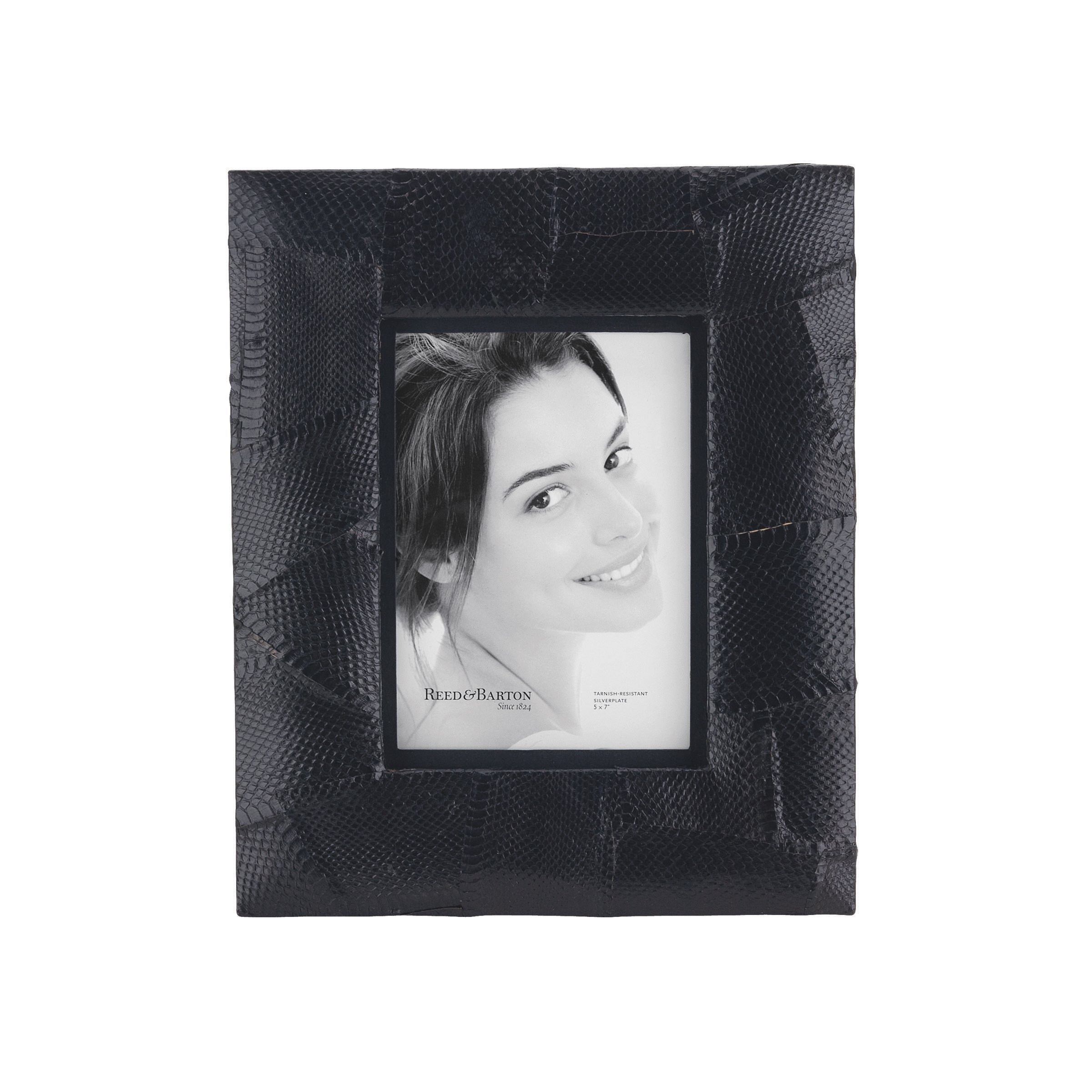 Reed & Barton 2857 Panama 5x7 Inch Black Picture Frame - Perfect for Displaying Photos, Artwork, and Memorabilia in Home or Office Decor