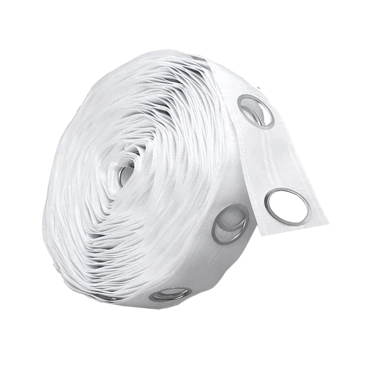 White Curtain Heading Tape with Plastic Grommets - 10.9 Yards Drapery Tape for DIY Sewing & Window Treatments | Premium Curtain Accessories for Home Decor, Bedroom & Living Room