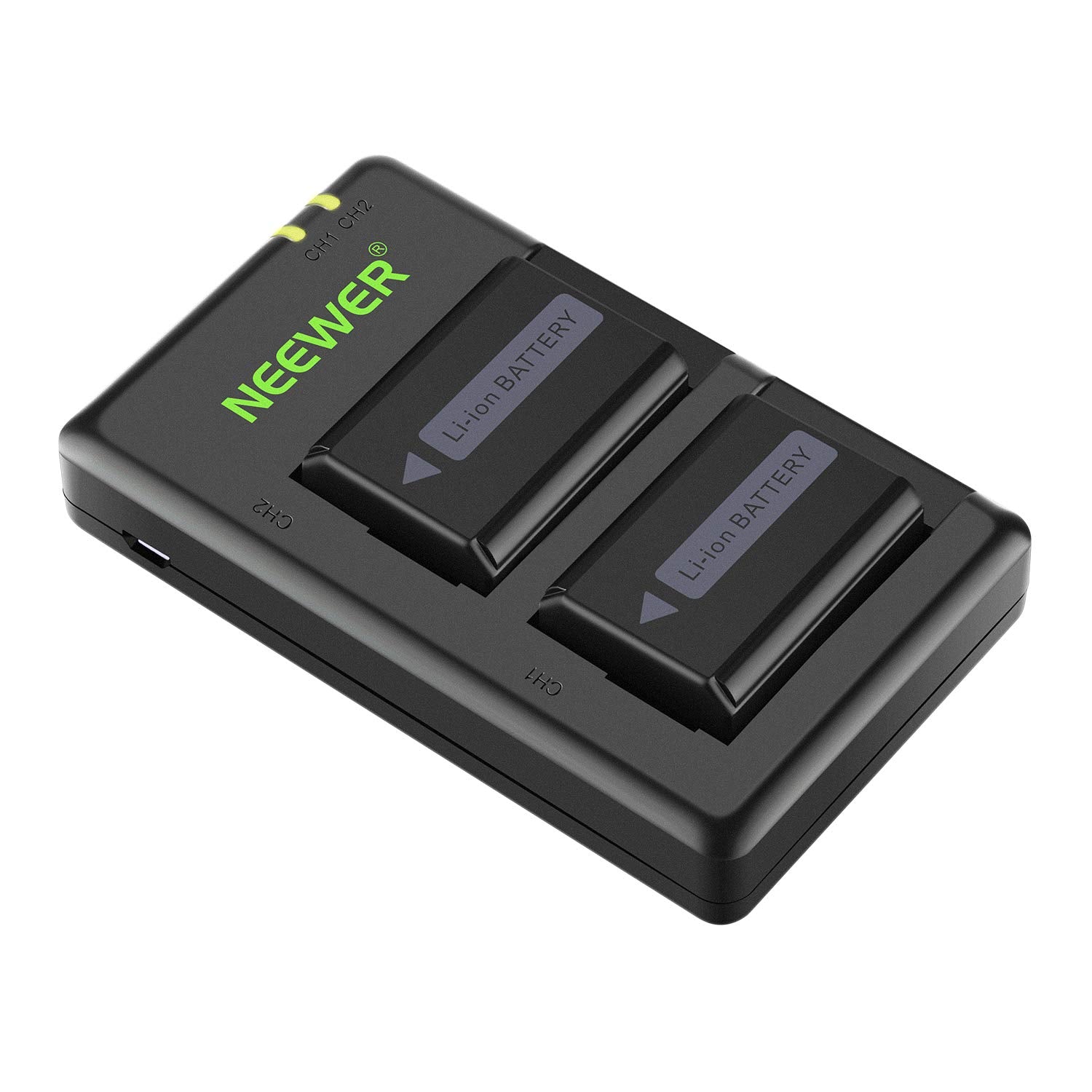 NEEWER NP-FW50 Camera Battery Charger Set for Sony A7, A7R, A7S, A5100, A6000 - Dual USB Charger with 2 Batteries - Perfect for Travel & Professional Photography