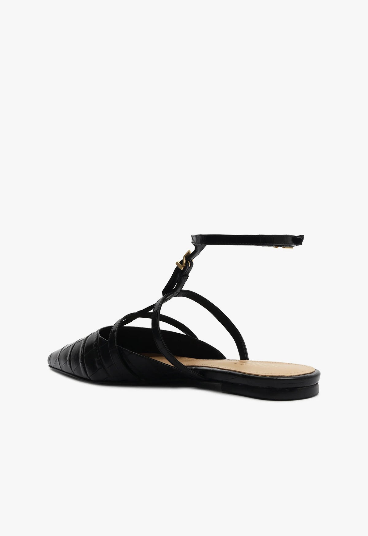 Hayden Ballet Flats - Crocodile Embossed Genuine Leather Women's Shoes for Work, Office & Casual Wear