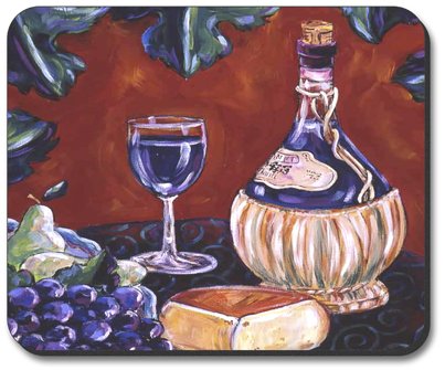Premium Chianti Brand Art Plates Mouse Pad - Non-Slip Desk Mat for Gaming, Office & Home Workspace