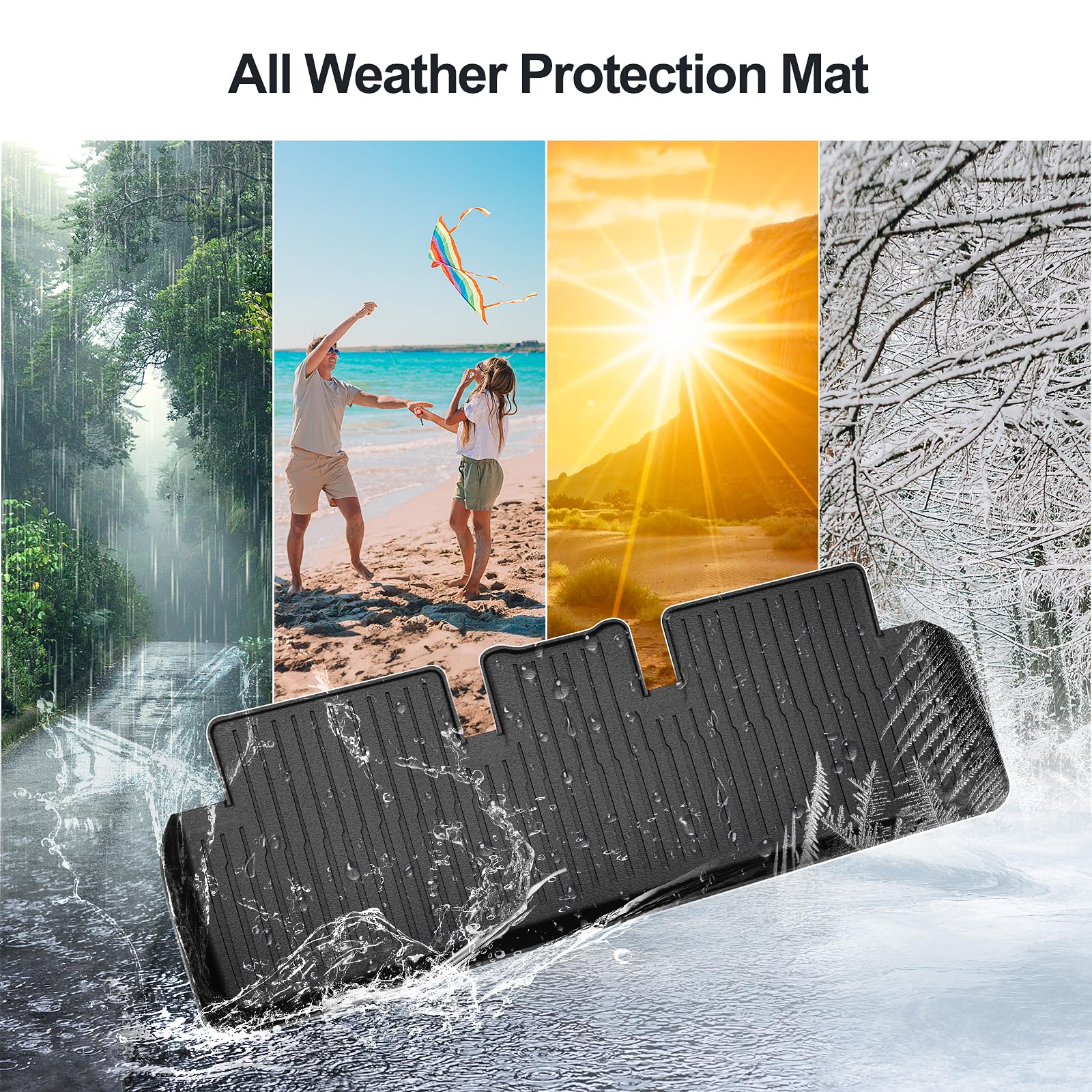 Premium All-Weather Floor Mats for Tesla Model 3 (2021-2023) - Complete Set with Waterproof Interior Liners, Cargo Liners & Frunk/Trunk Mats - Perfect for Daily Commute, Road Trips & Winter Protection