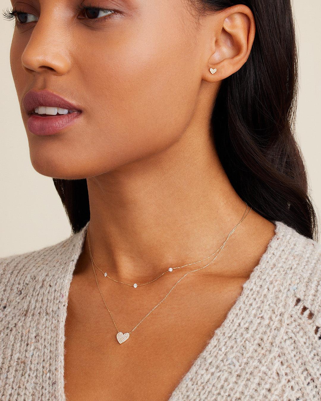 Floating Diamond Stationary Trio Necklace - Elegant Layered Pendant Jewelry for Women, Perfect for Daily Wear, Parties & Special Occasions